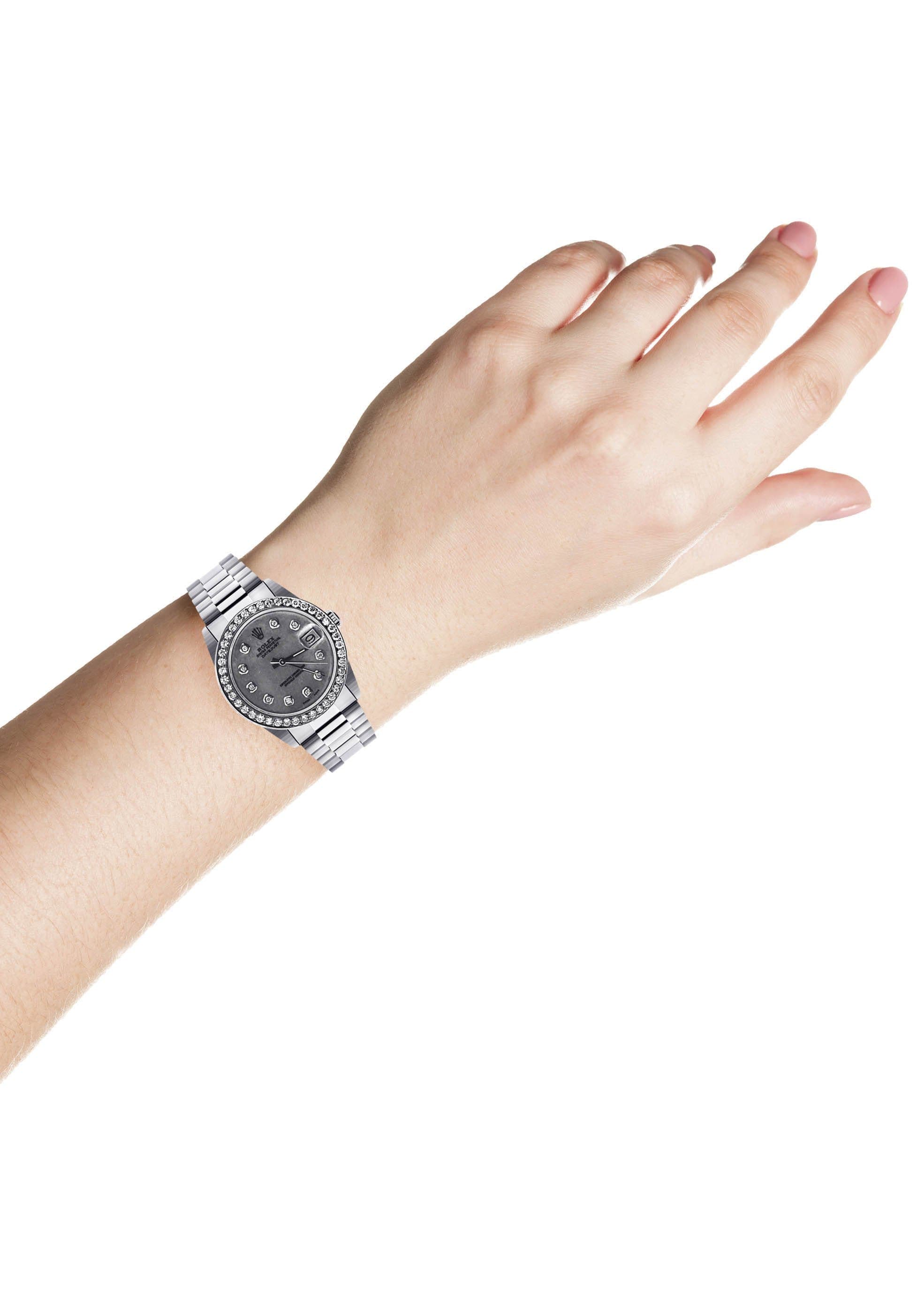 Rolex Datejust Presidential Watch For Women | 18K White Gold | 31 Mm - Image 5