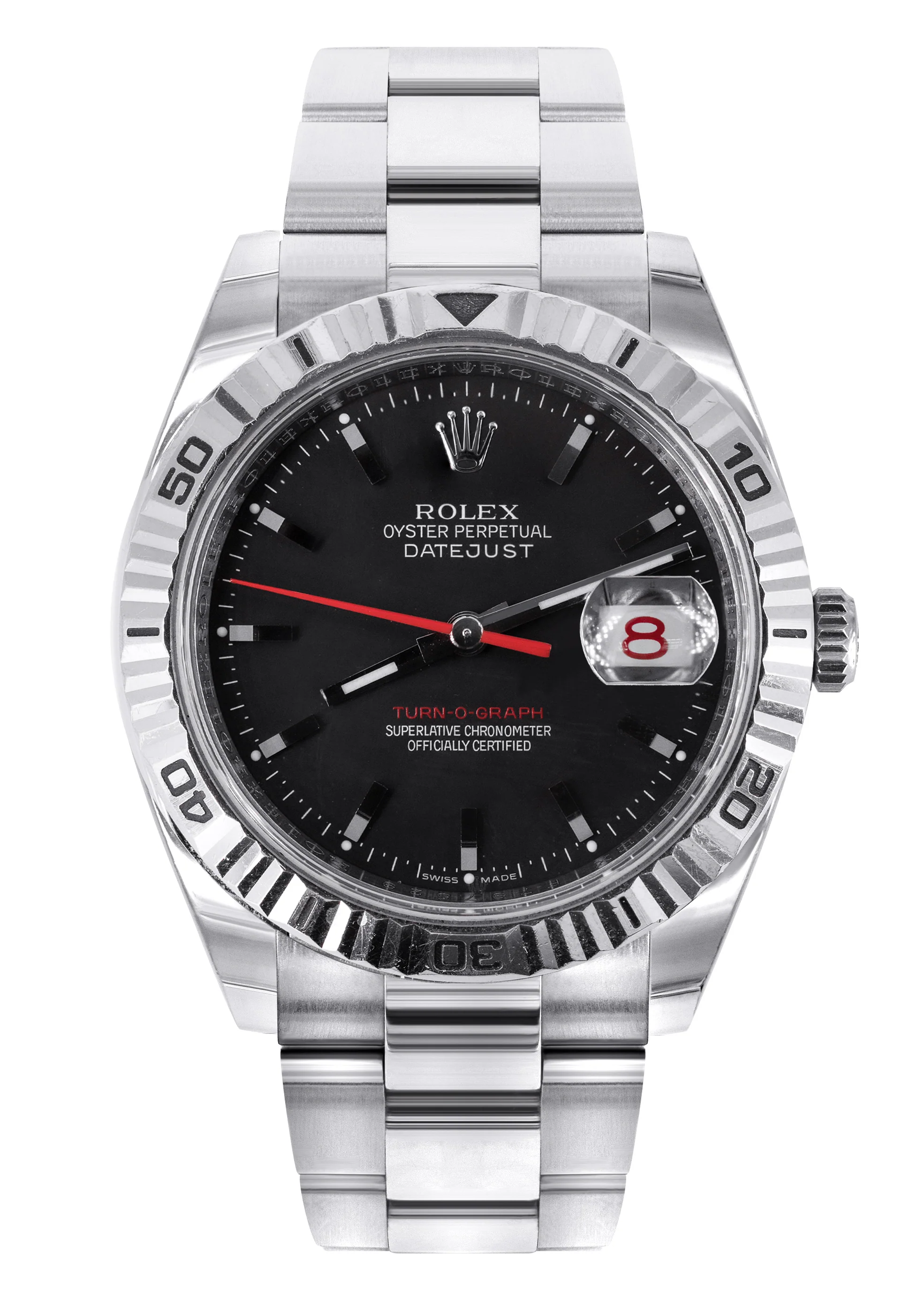 ROLEX DATEJUST TURN-O-GRAPH 36MM | OYSTER  BAND FLUTED BEZEL | 116264