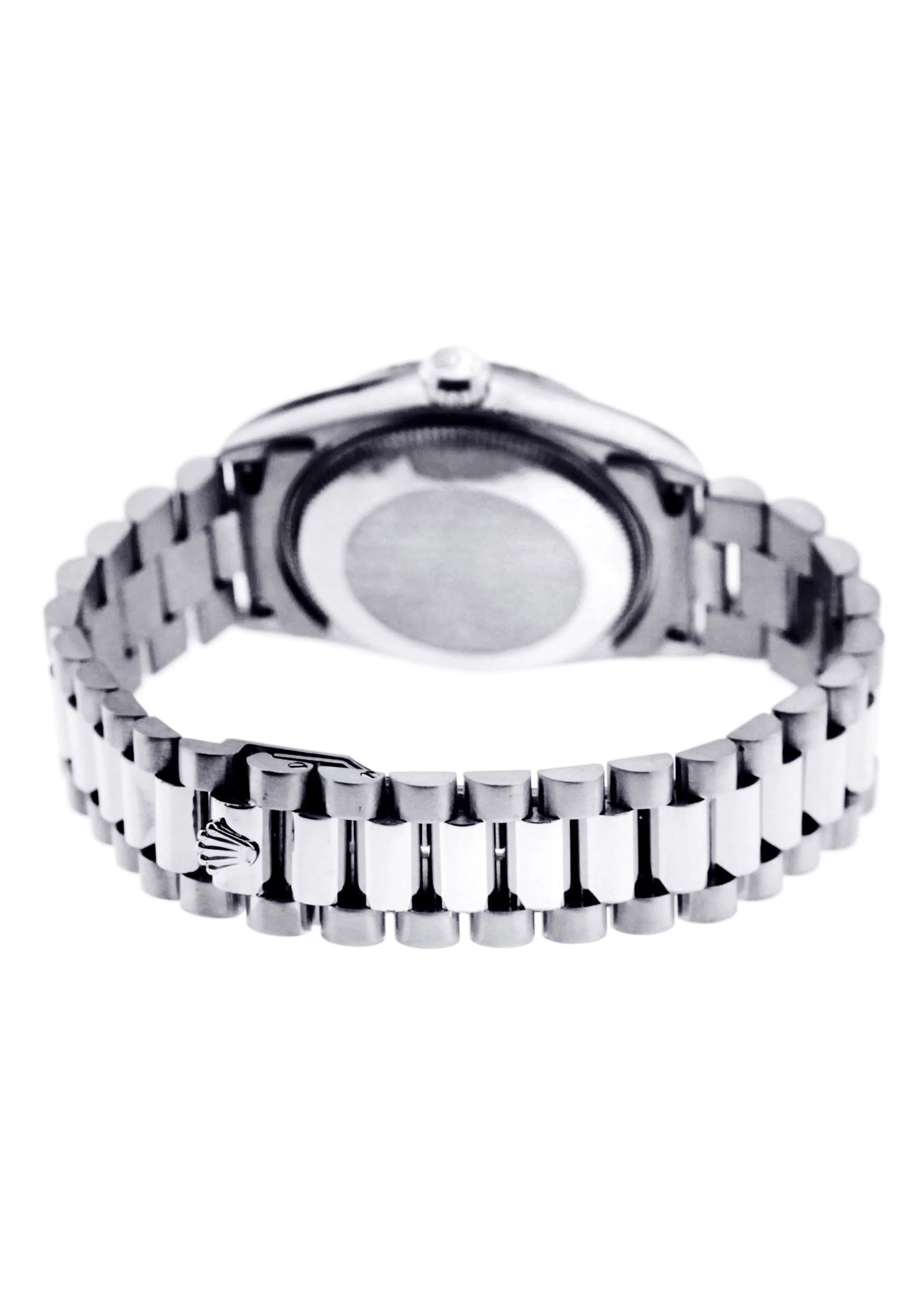 Rolex Datejust Watch For Women | Stainless Steel | Presidential Band | Custom Black Diamond Dial | 31 Mm - Image 4