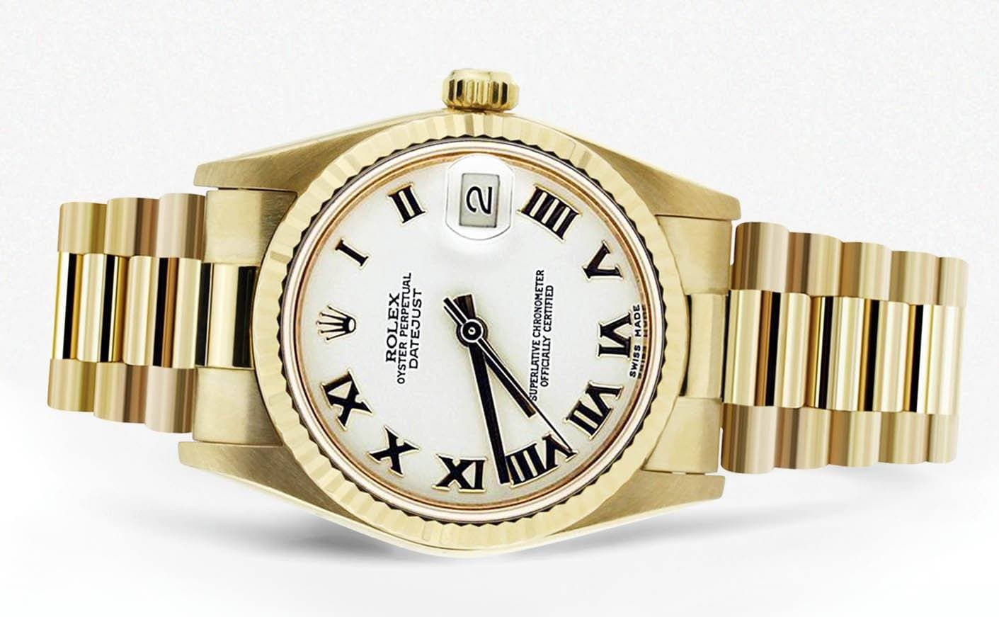 Rolex Datejust Watch For Women | 18K Yellow Gold | 31 Mm - Image 6