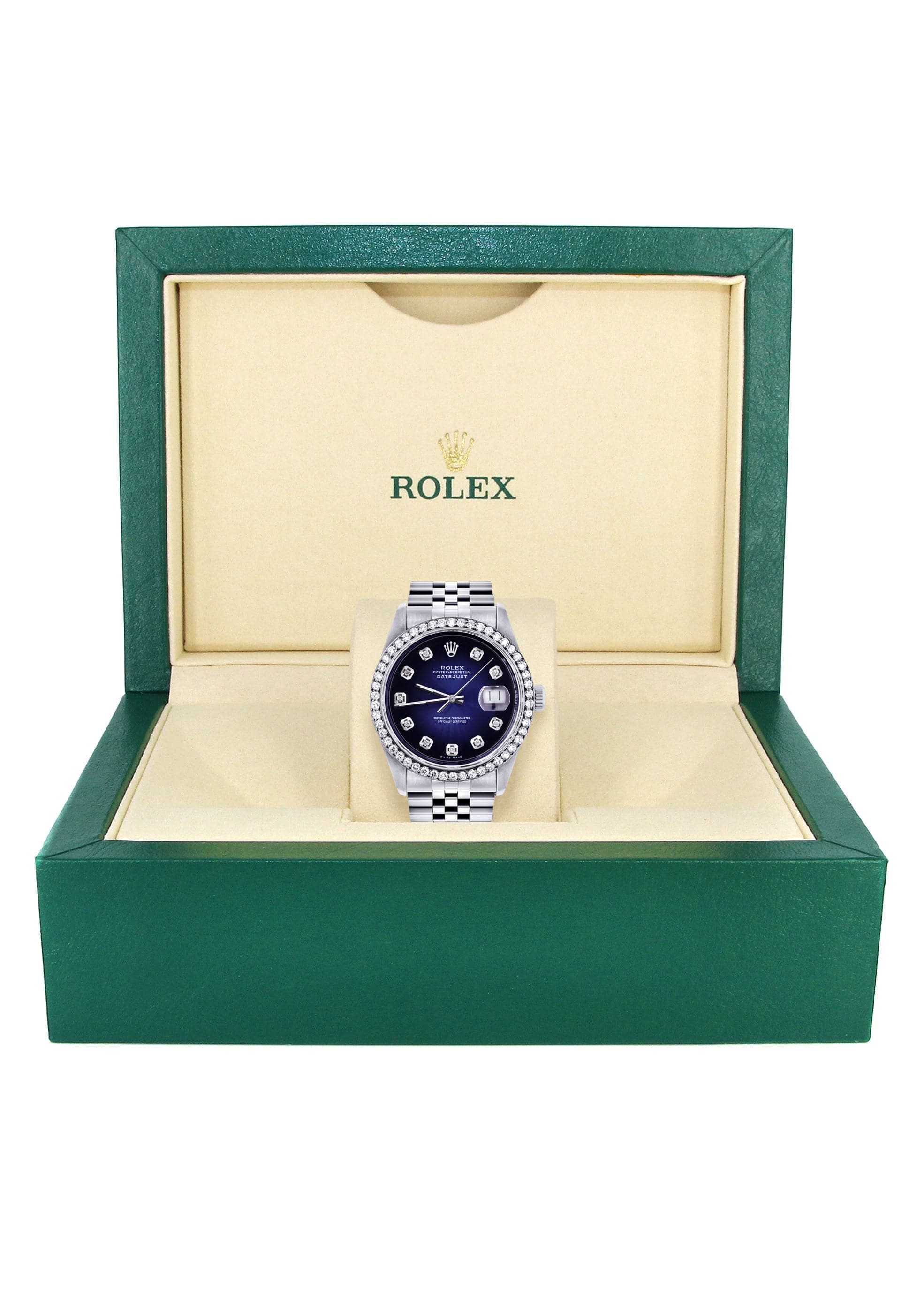Mens Rolex Datejust Watch 16200 | 36Mm | Blue Black Dial | Jubilee Band - Image 7