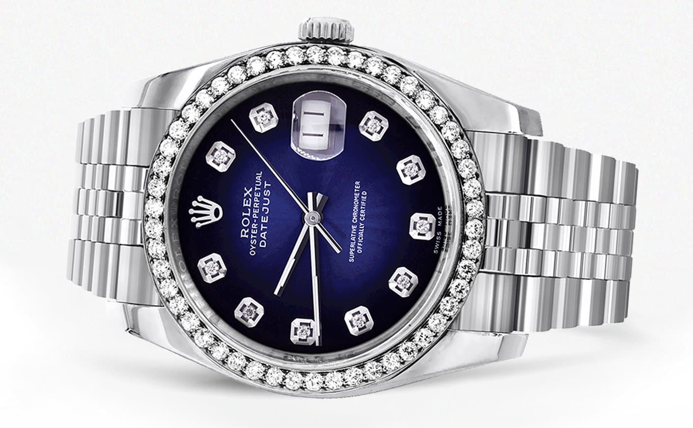 116200 | Hidden Clasp | Mens Rolex Datejust Watch | 36Mm | Blue Dial | Jubilee Band - Image 2