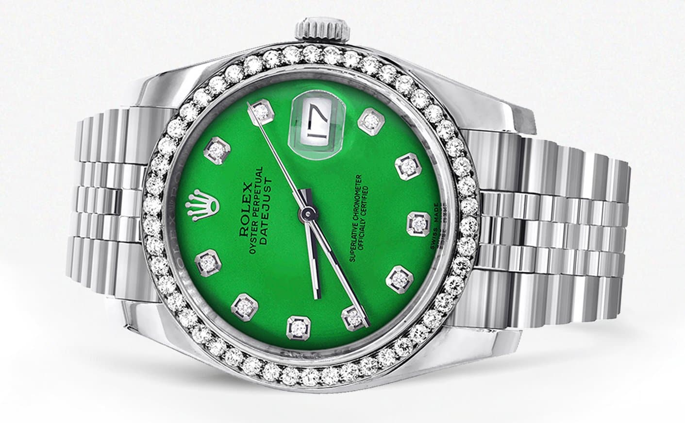 116200 | Hidden Clasp | Rolex Datejust Watch | 36Mm | Green Dial | Jubilee Band - Image 2