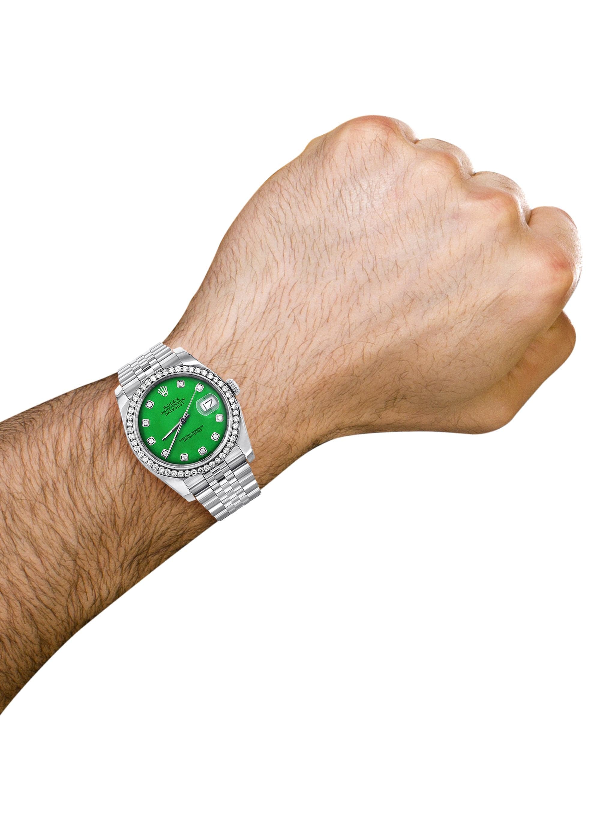 116200 | Hidden Clasp | Rolex Datejust Watch | 36Mm | Green Dial | Jubilee Band - Image 5