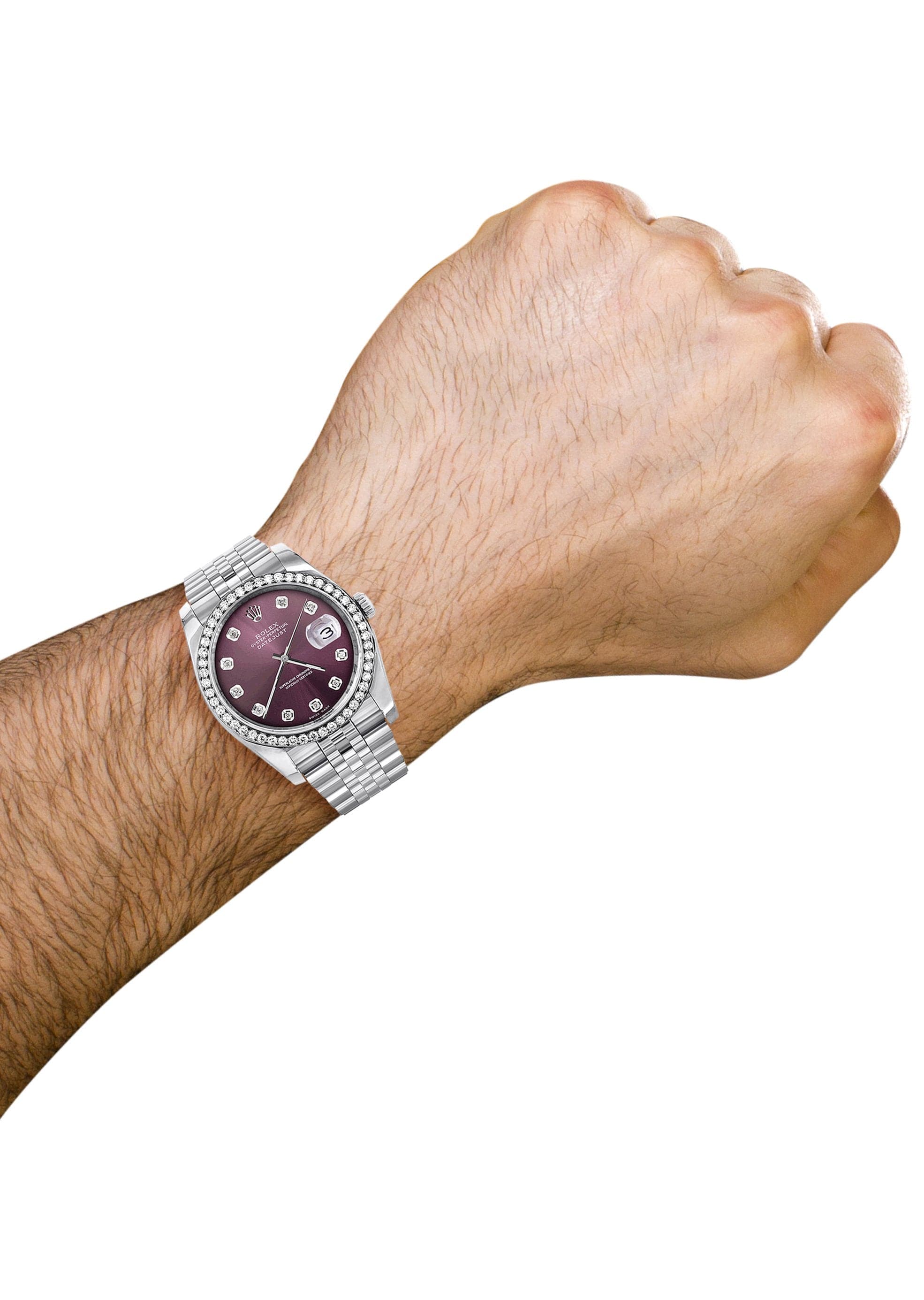 116200 | Hidden Clasp | Rolex Datejust Watch | 36Mm | Purple Dial | Jubilee Band - Image 5