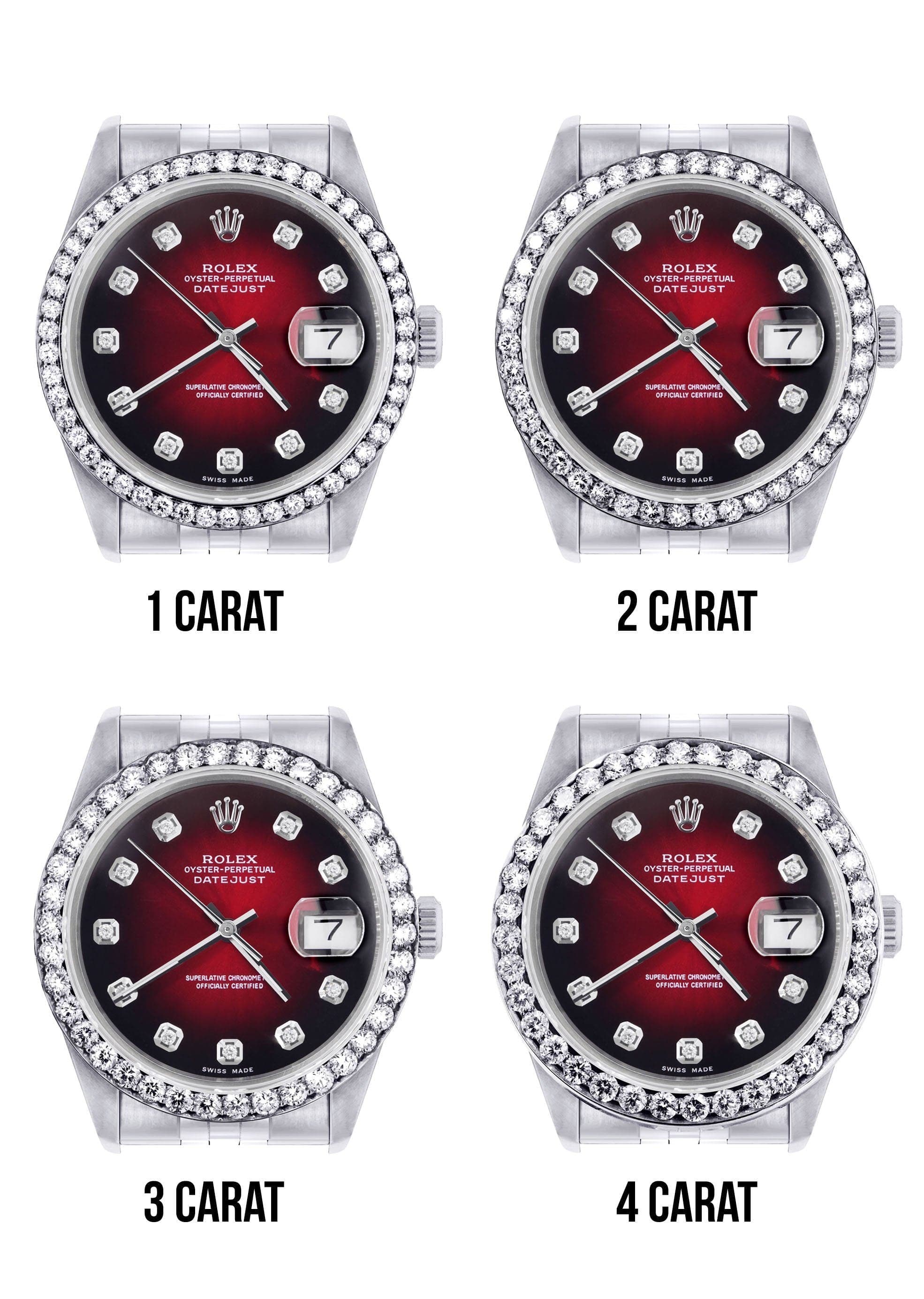 116200 | Hidden Clasp | Rolex Datejust Watch | 36Mm | Red Dial | Jubilee Band - Image 7