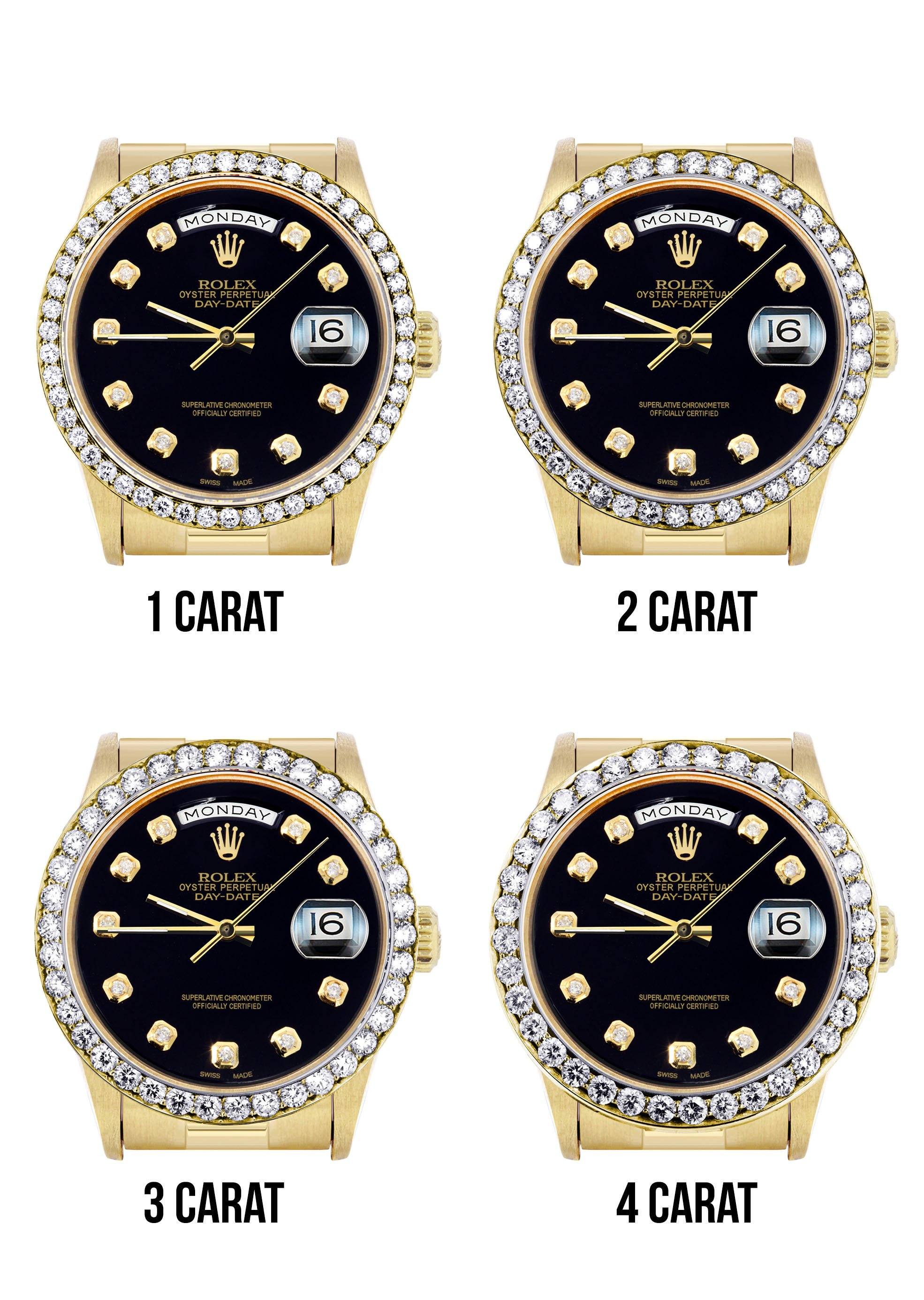 Rolex Day-Date | Presidential | Model 18238 | 18K Yellow Gold | Diamond Bezel | Black Diamond Dial - Image 6