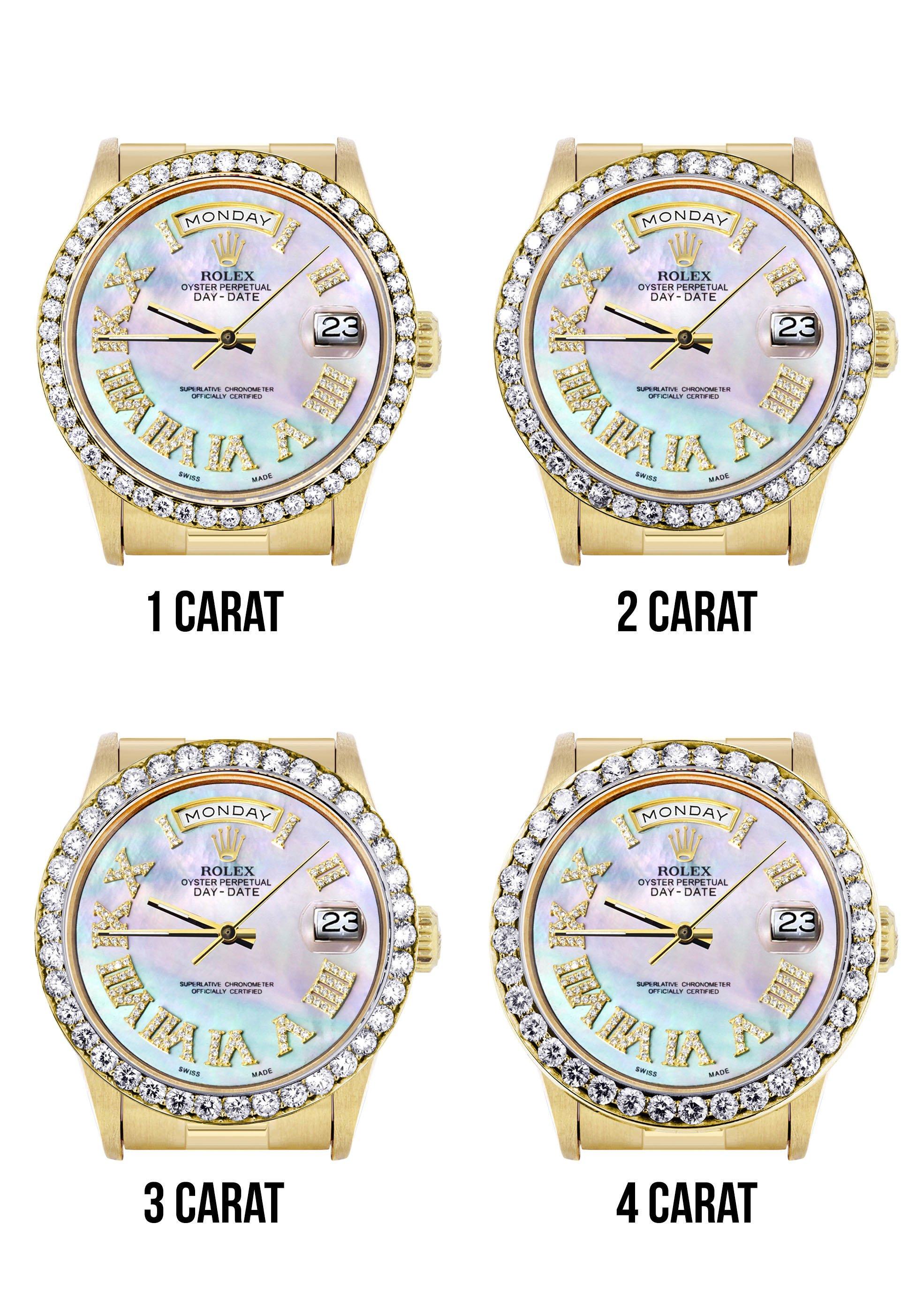 Rolex Day-Date | Presidential | Model 18238 | 18K Yellow Gold | Diamond Bezel | Light Mother of Pearl Diamond Roman - Image 6