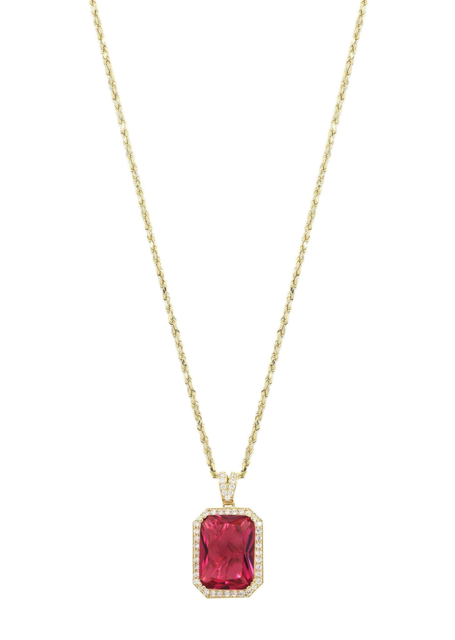 10K Yellow Gold Ruby Necklace | Appx. 22 Grams - Image 5