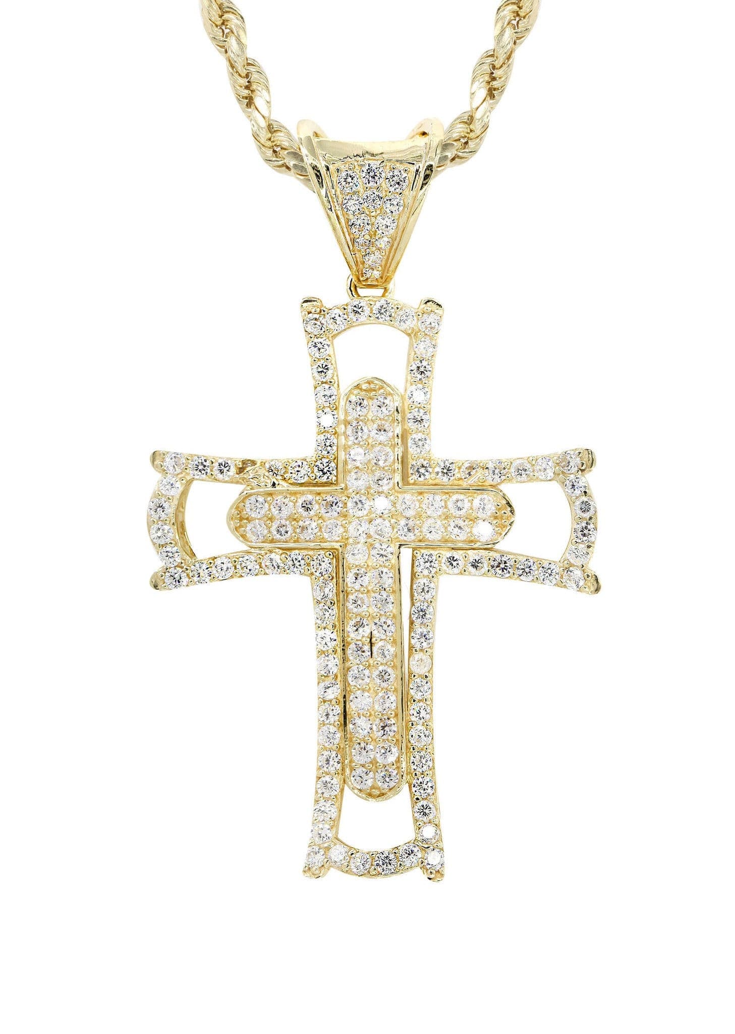 10K Yellow Gold Cross Necklace | Appx. 12.4 Grams - Image 2