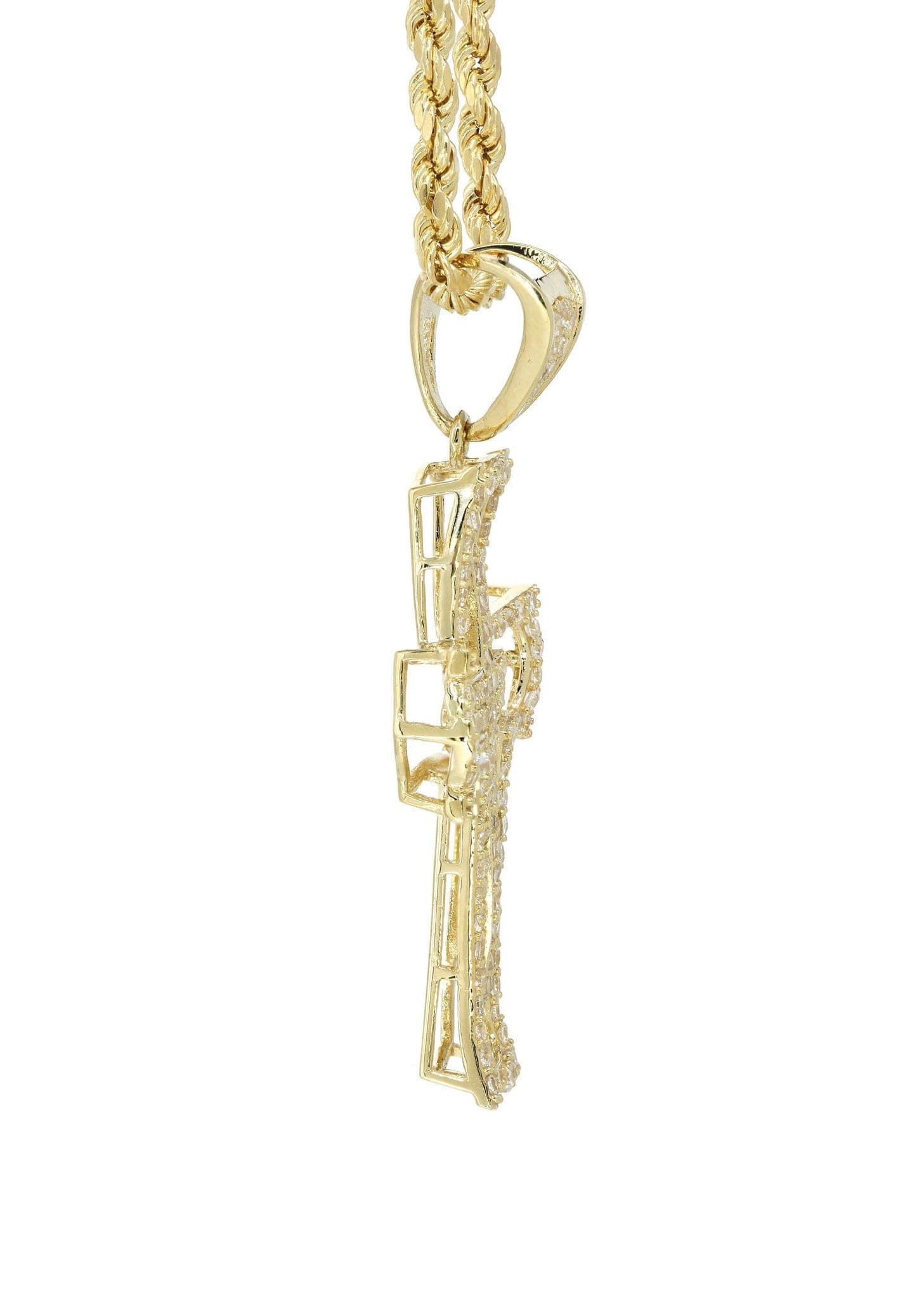 10K Yellow Gold Cross Necklace | Appx. 12.4 Grams - Image 4