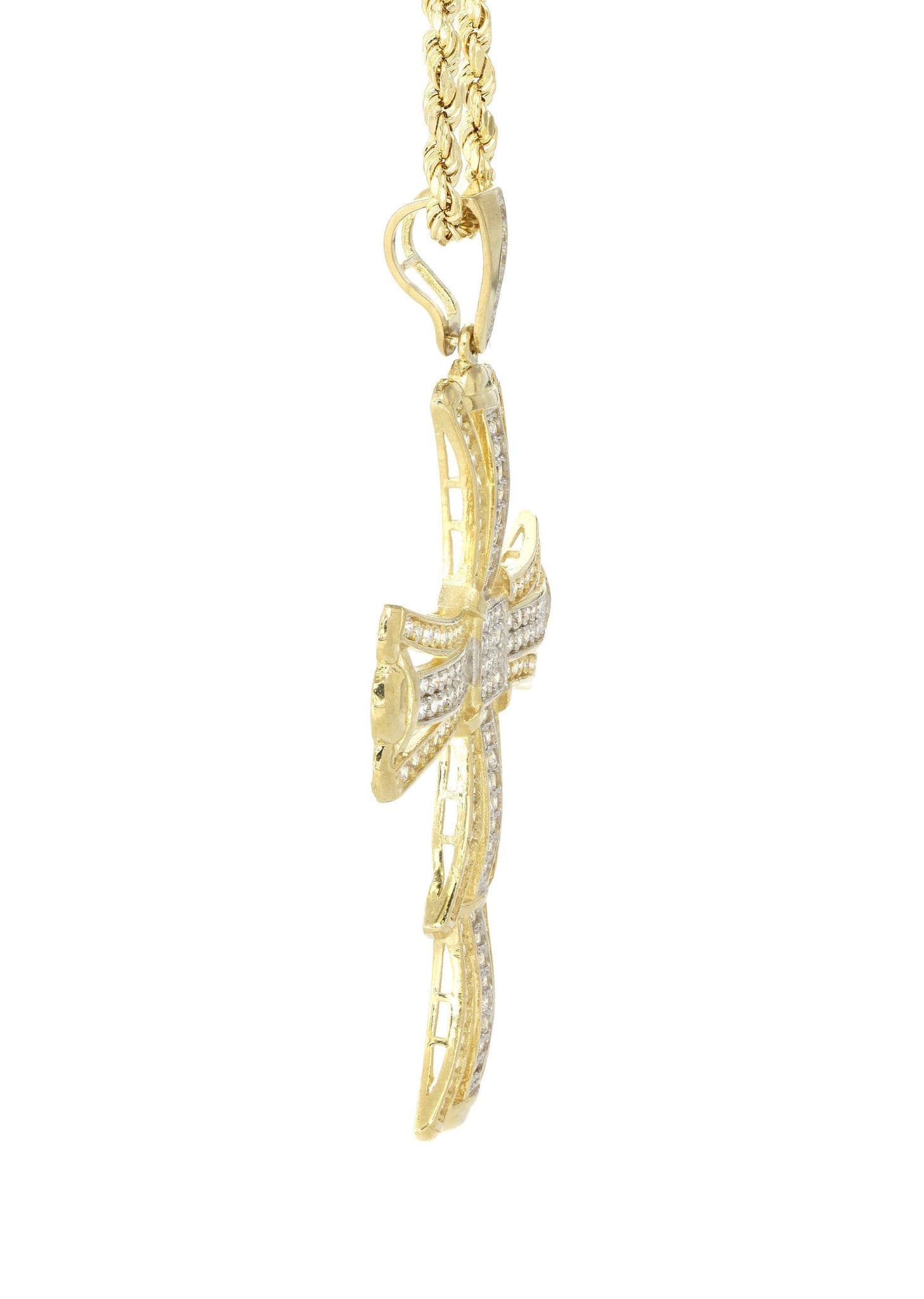 10K Yellow Gold Cross Necklace | Appx. 19 Grams - Image 4