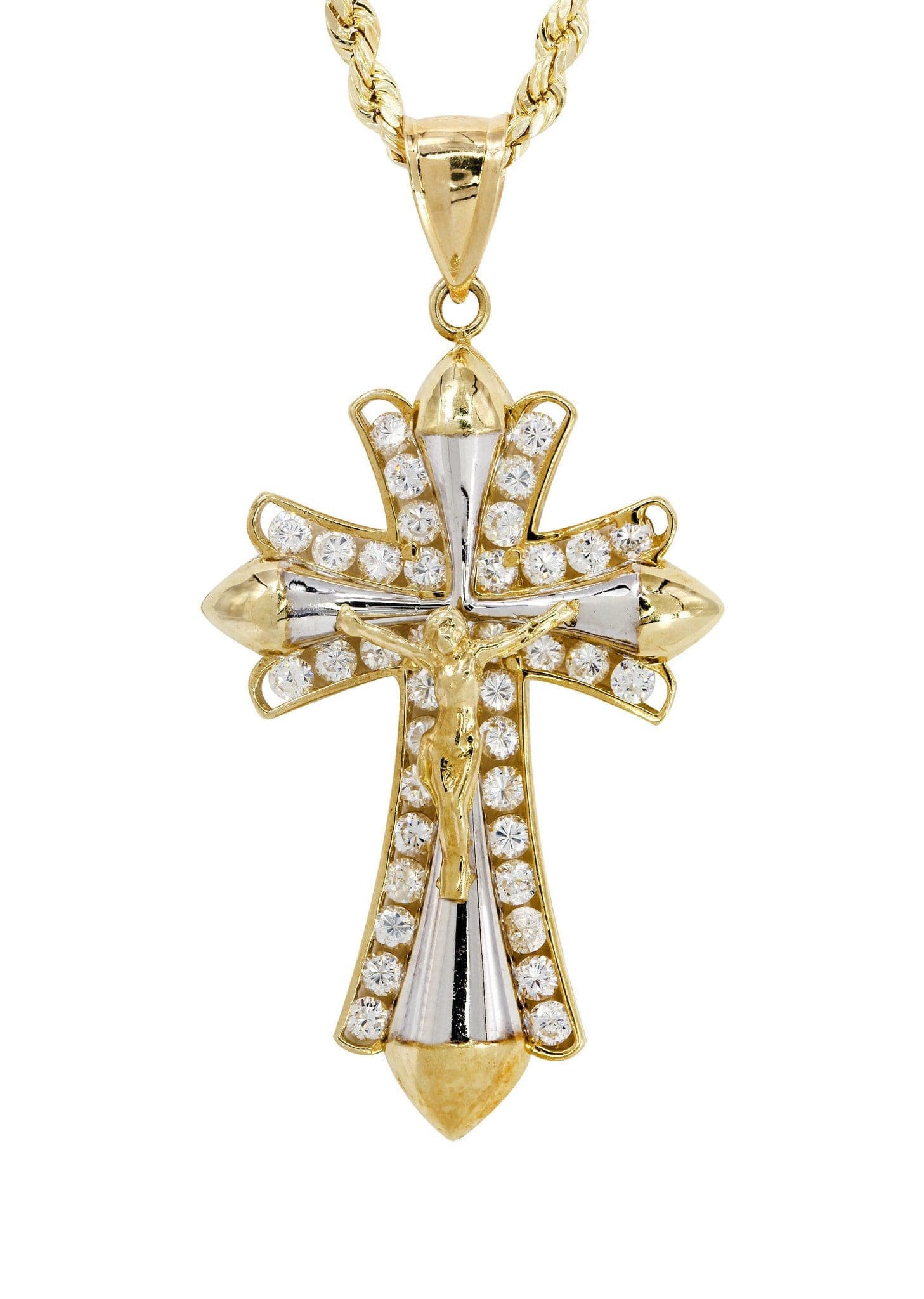 10K Yellow Gold Cross Necklace | Appx. 19 Grams - Image 2