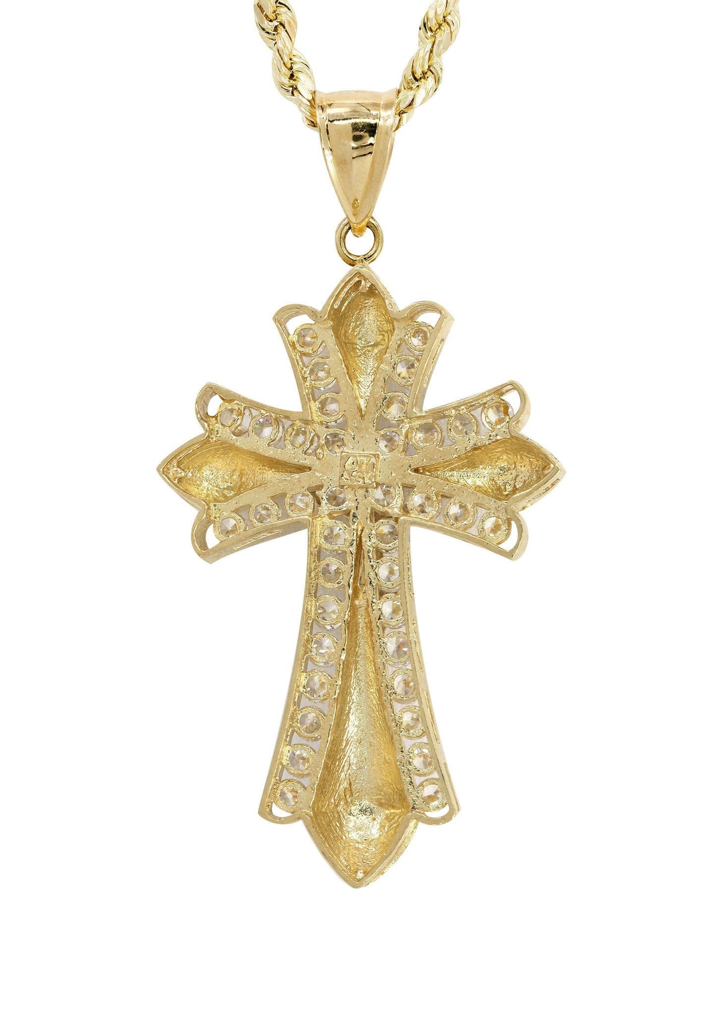 10K Yellow Gold Cross Necklace | Appx. 19 Grams - Image 3