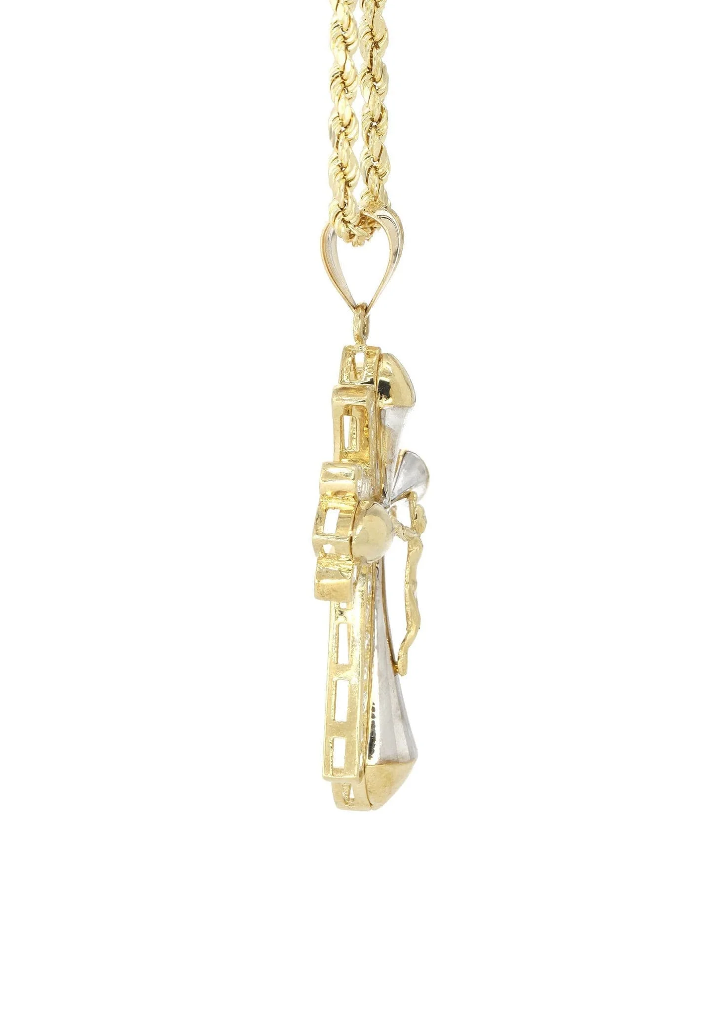 10K Yellow Gold Cross Necklace | Appx. 19 Grams - Image 4