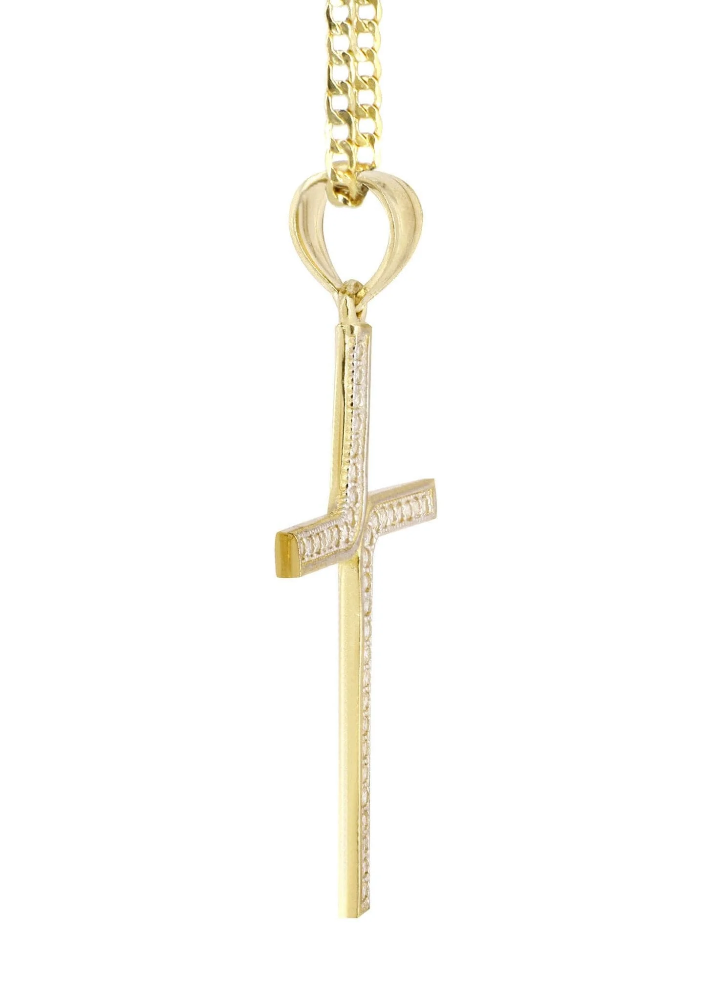 10K Gold Cross Necklace For Men | 6.18 Grams - Image 4