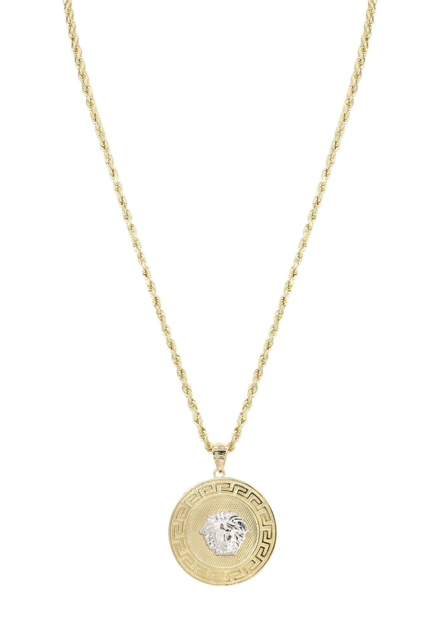 10K Yellow Gold Medusa Style Necklace | Appx. 14 Grams - Image 5