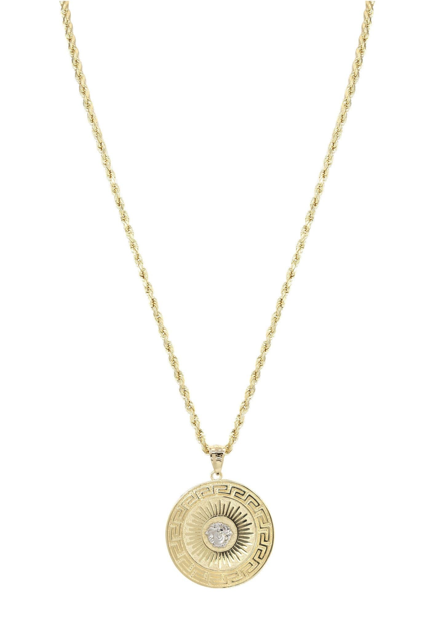 10K Yellow Gold Medusa Style Necklace | Appx. 18.4 Grams - Image 5