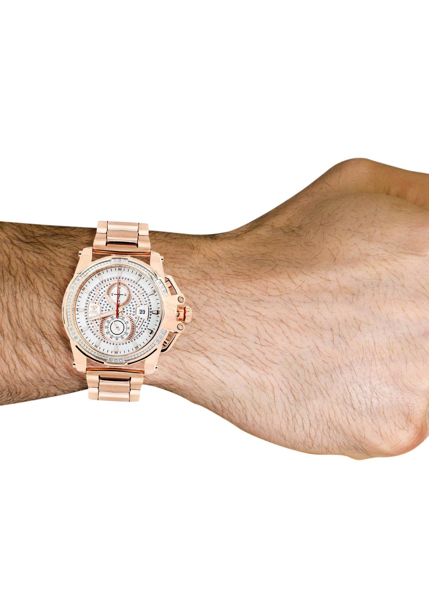 Mens Rose Gold Tone Diamond Watch | Appx. 0.24 Carats - Image 4