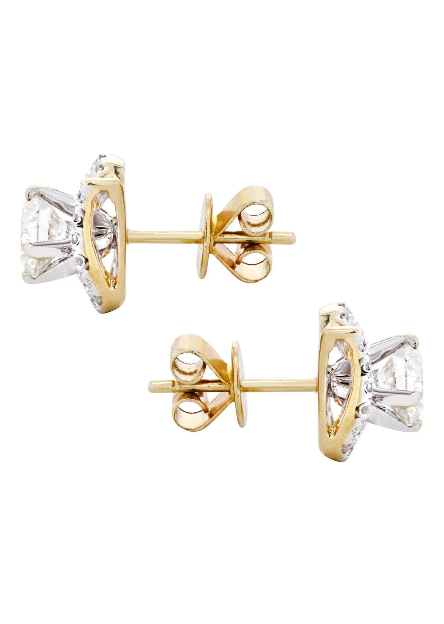 Round Diamond Stud Earrings | 1.64 Carats - Image 3