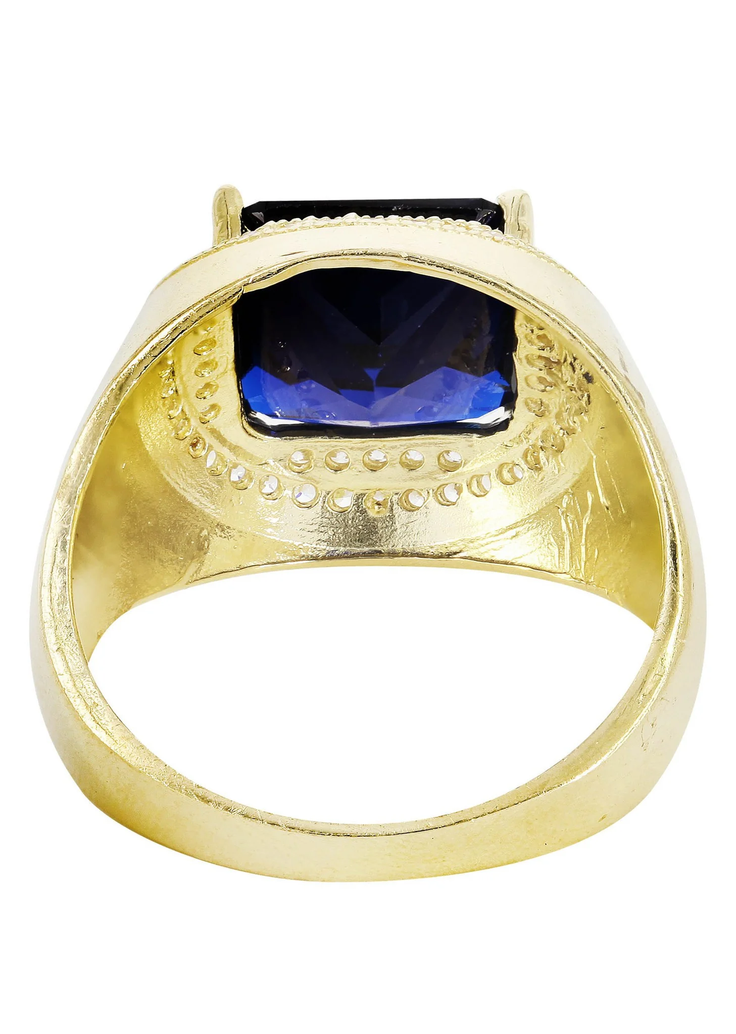 Sapphire 10K Gold Mens Ring | 9 Grams - Image 2