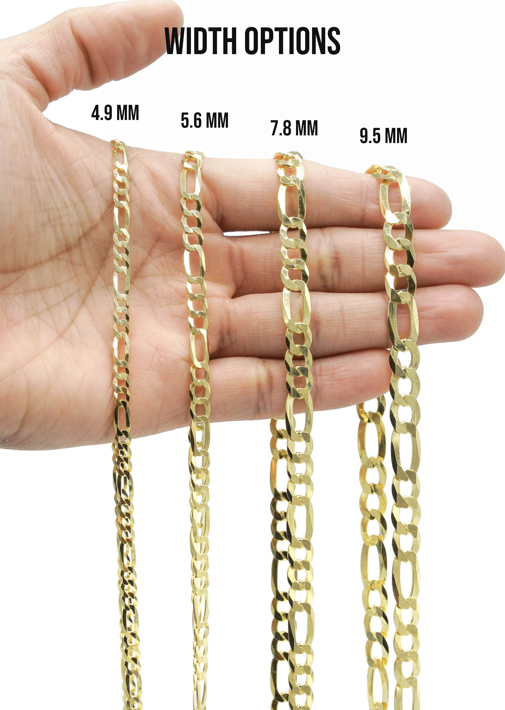 Silver Chain - Mens Gold Chain / Figaro Chain - Image 7