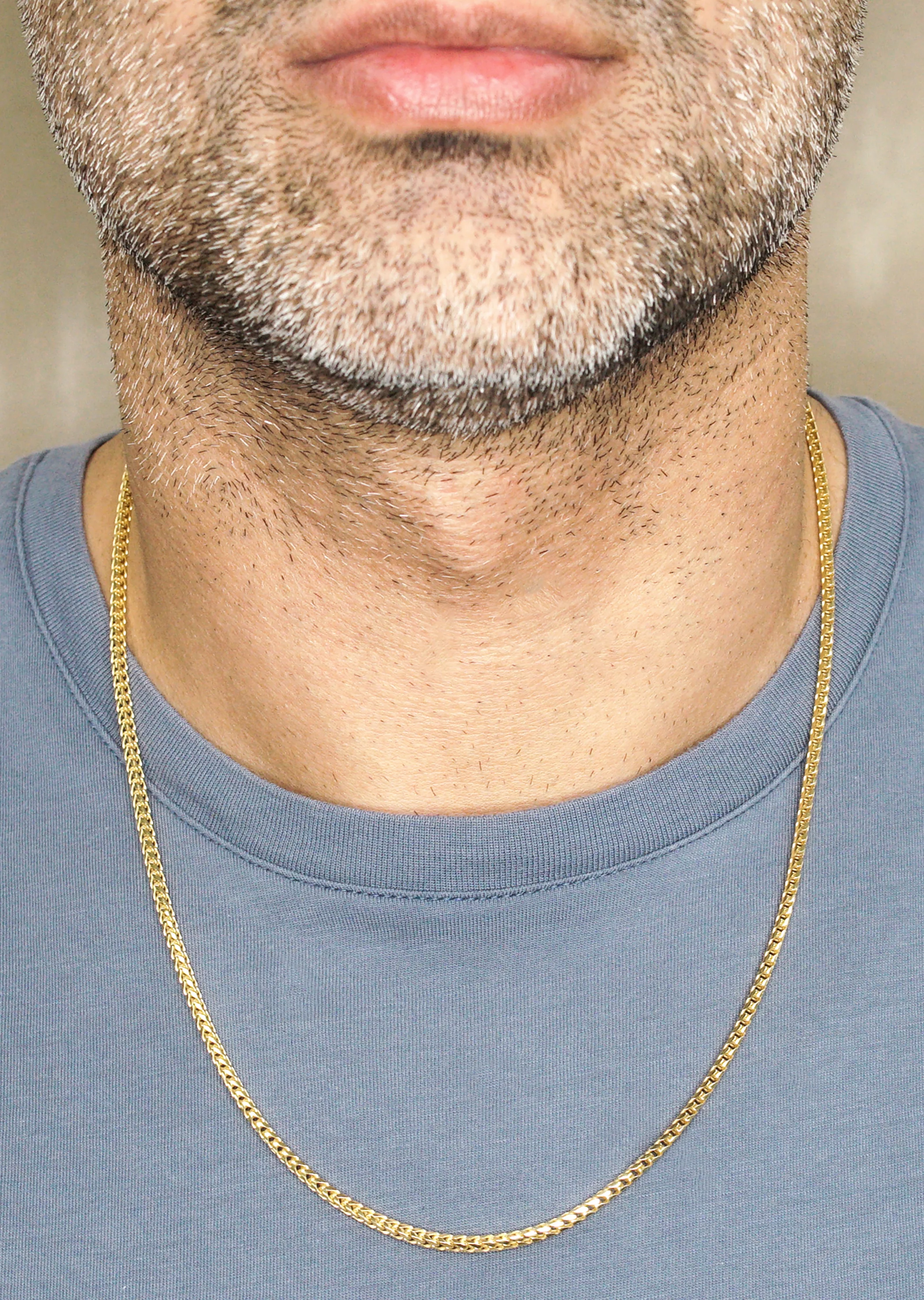 Silver Chain - Mens Gold Chain / Franco Chain / 2.5 MM - Image 3