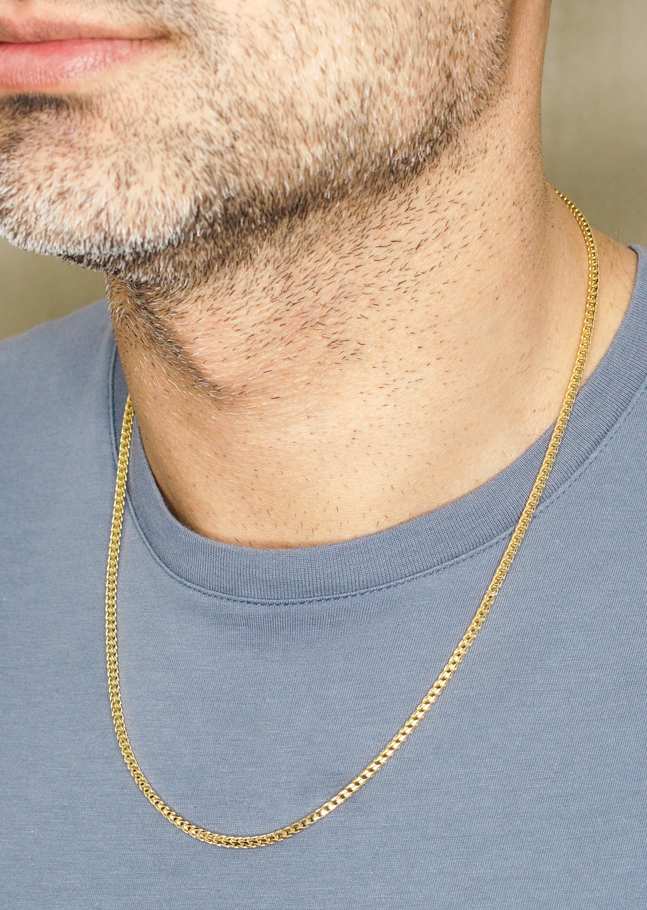 Silver Chain - Mens Gold Chain / Franco Chain / 2.5 MM - Image 4