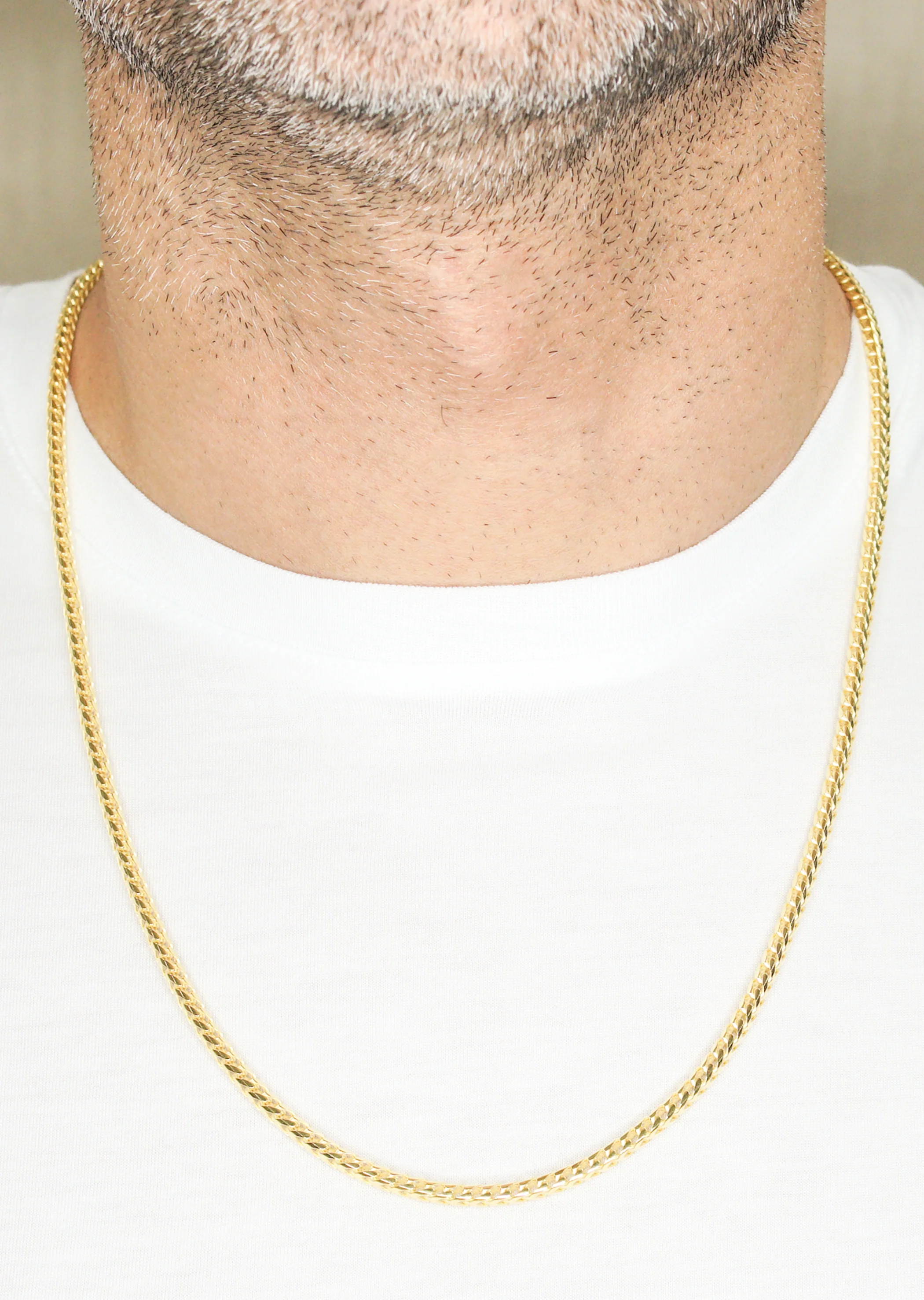 Silver Chain - Mens Gold Chain / Franco Chain / 3.5 MM - Image 3