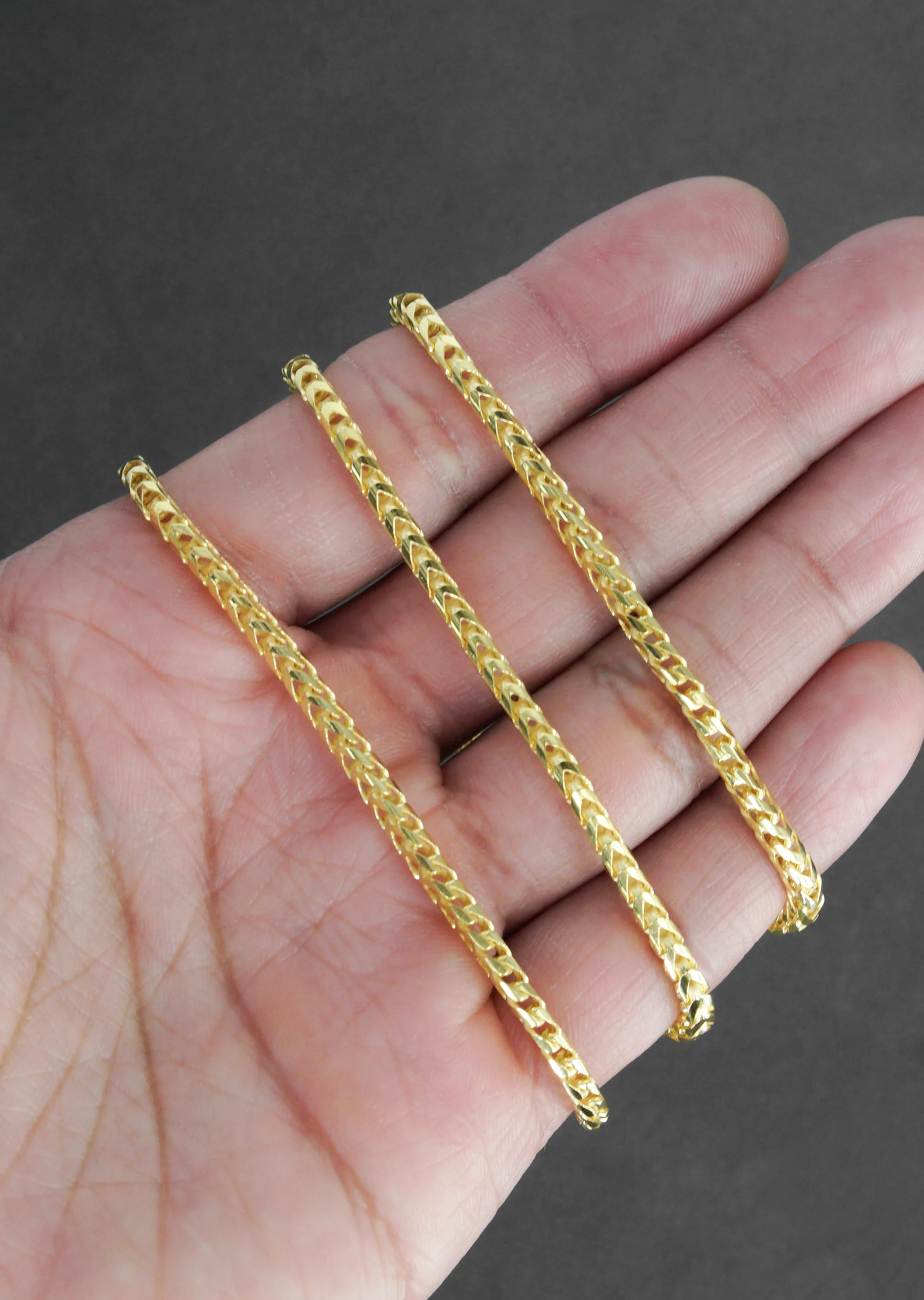 Silver Chain - Mens Gold Chain / Franco Chain / 3.5 MM - Image 7