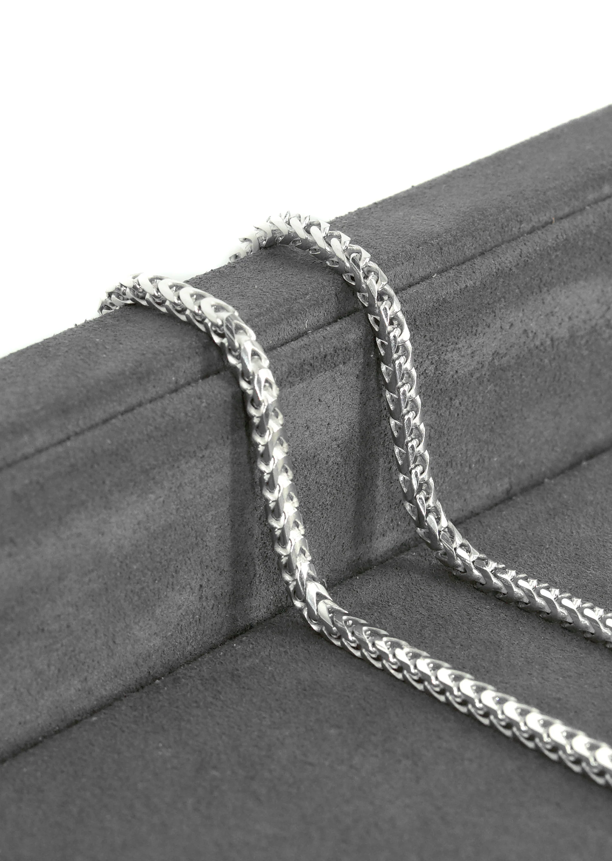 Silver Chain - Mens White Chain / Franco Chain / 2.3 MM - Image 6