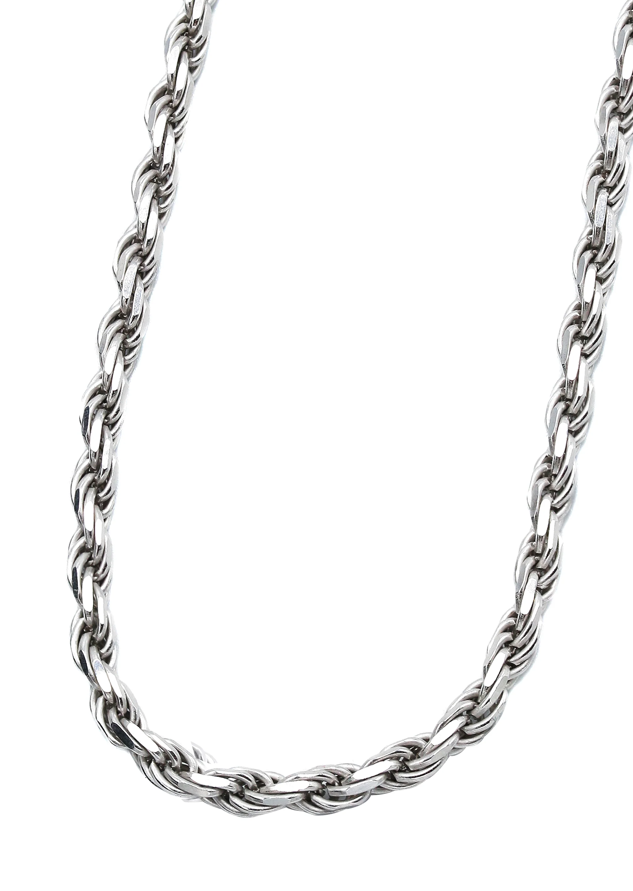 Silver Chain - Mens White Chain / Rope Chain / 3.5 MM - Image 2