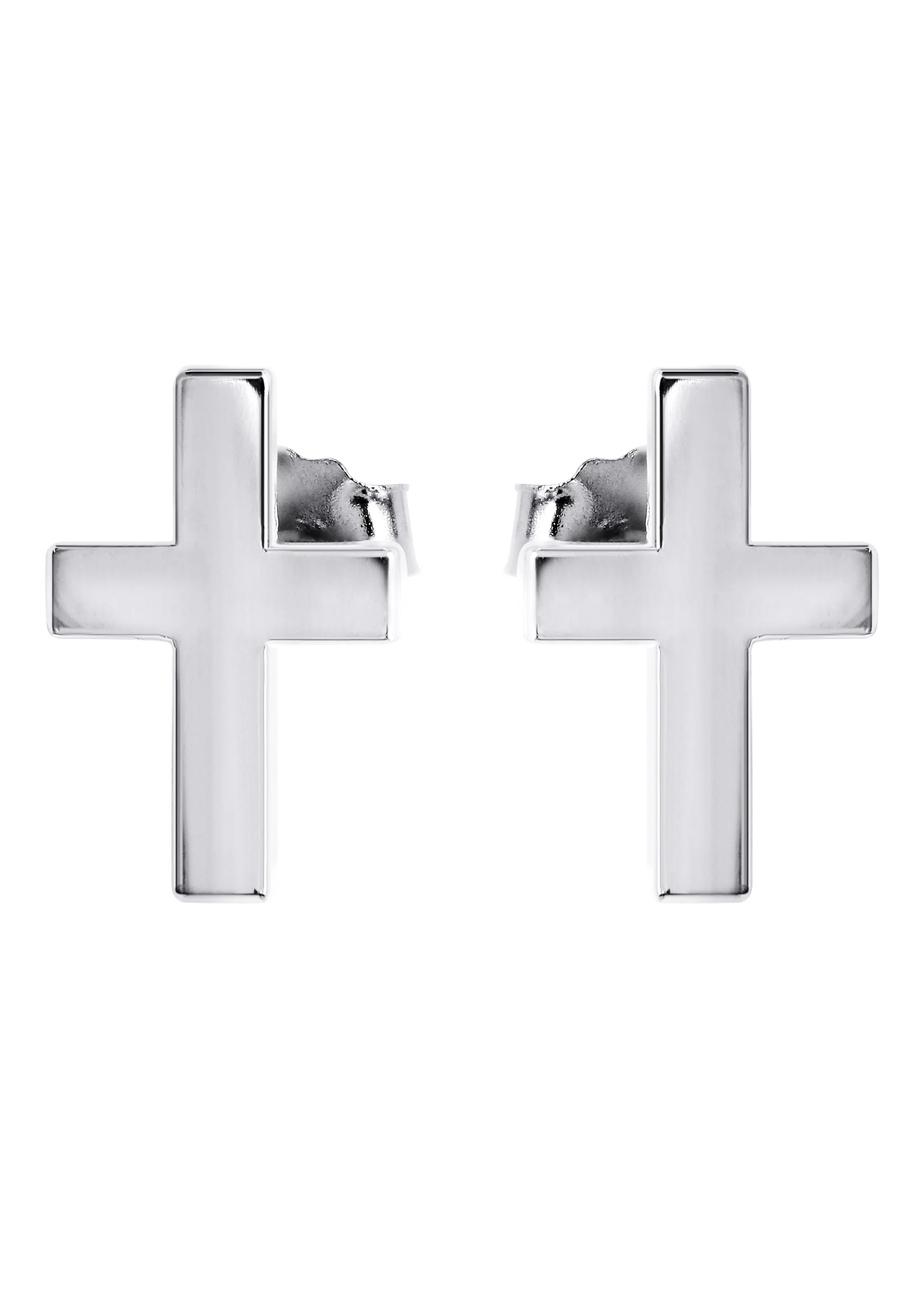 Silver Cross Stud Earrings | Appx. 0.9 Grams