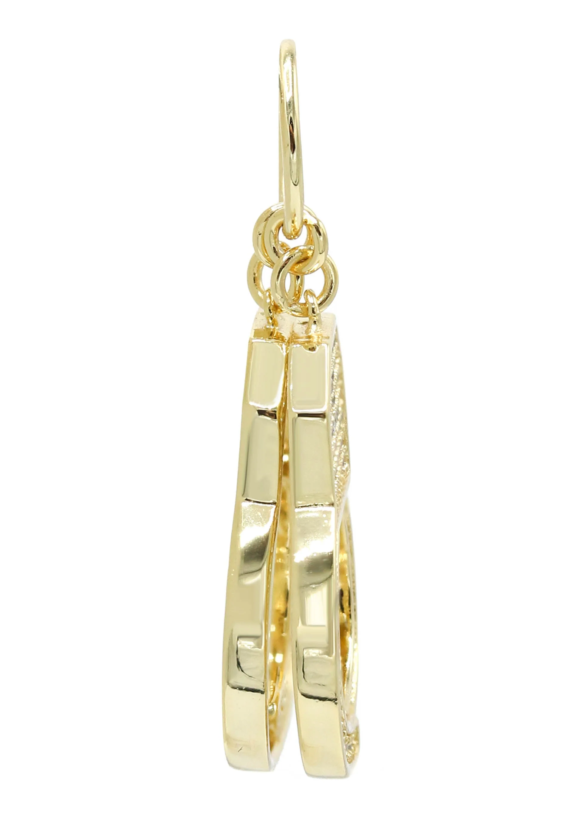 Silver Pendant - Gold Hand Cuffs Pendant | Appx 4.6 Grams - Image 2