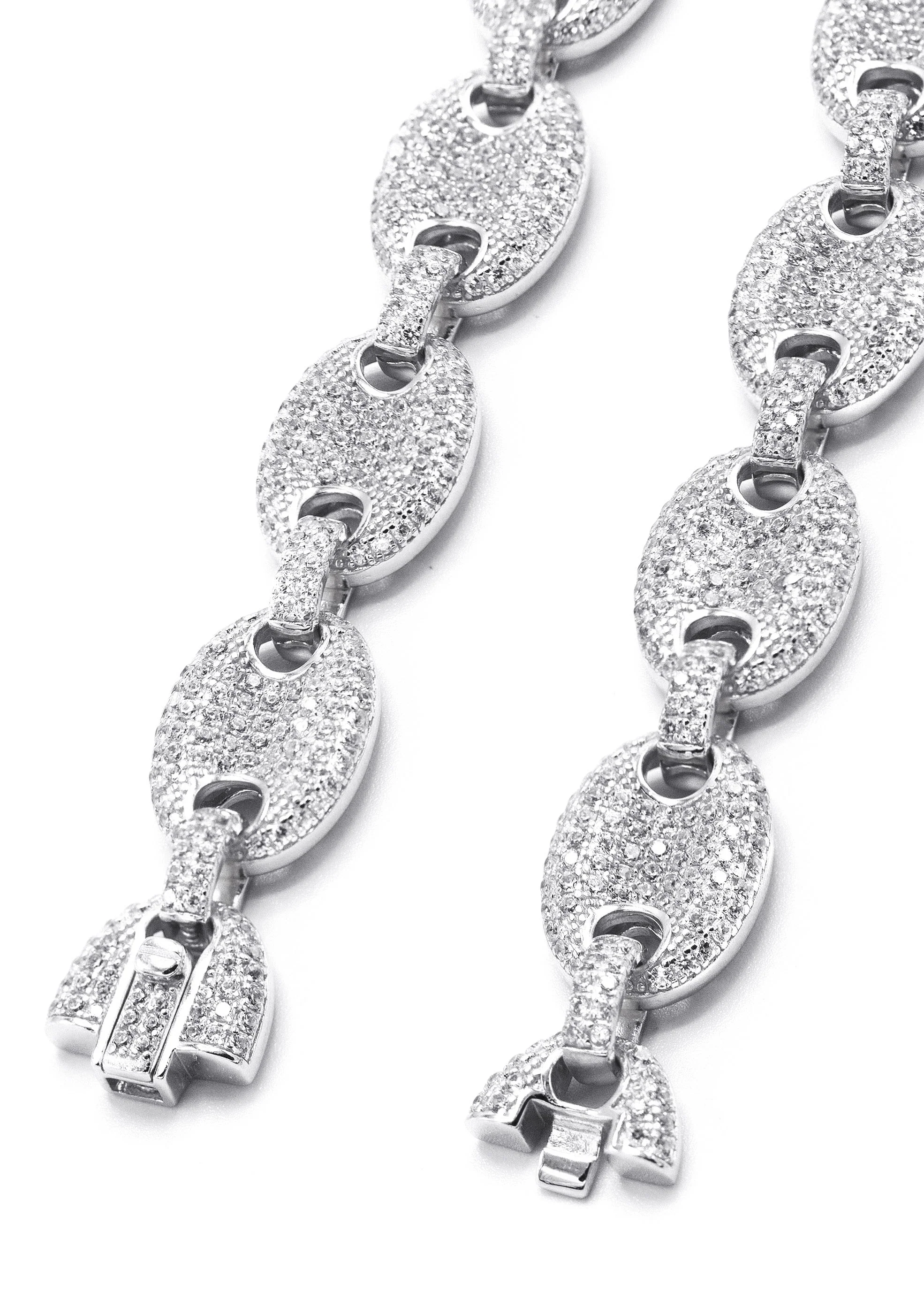 Silver Chain -  Silver Iced Out Puff Chain - Image 4