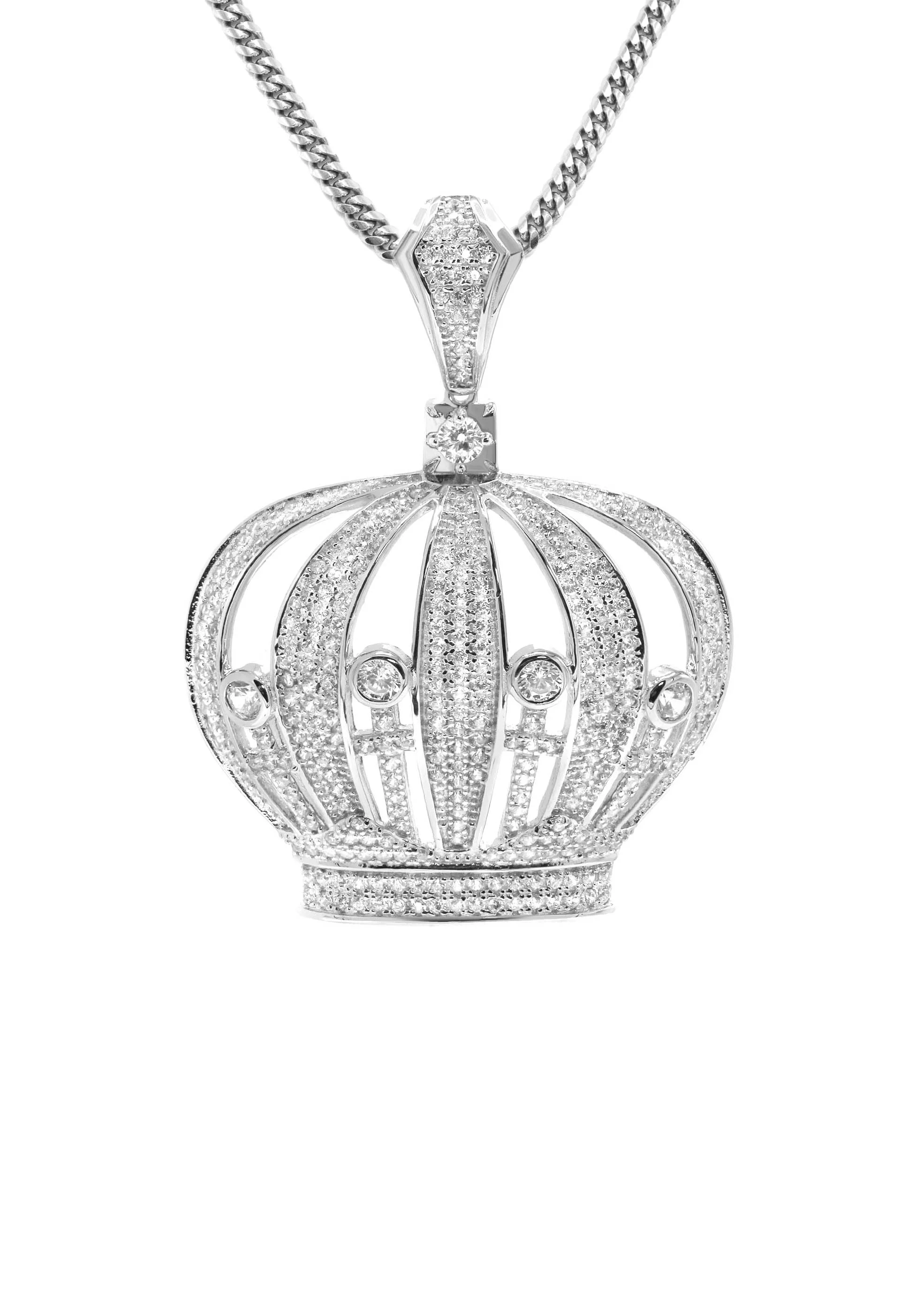 Silver Crown Necklace | 33.2 Grams - Image 2