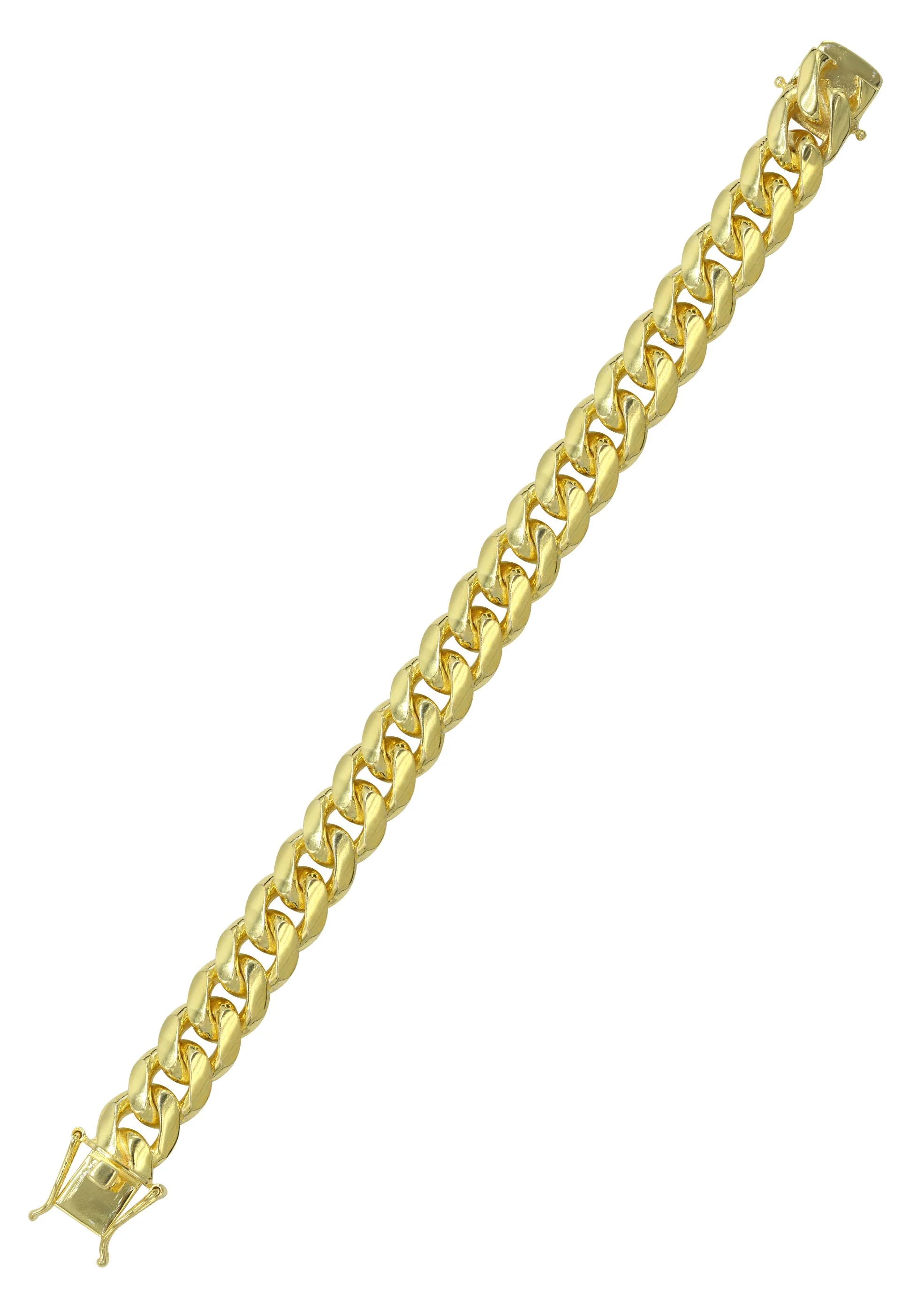 Silver Gold Miami Cuban Link Bracelet - Image 2