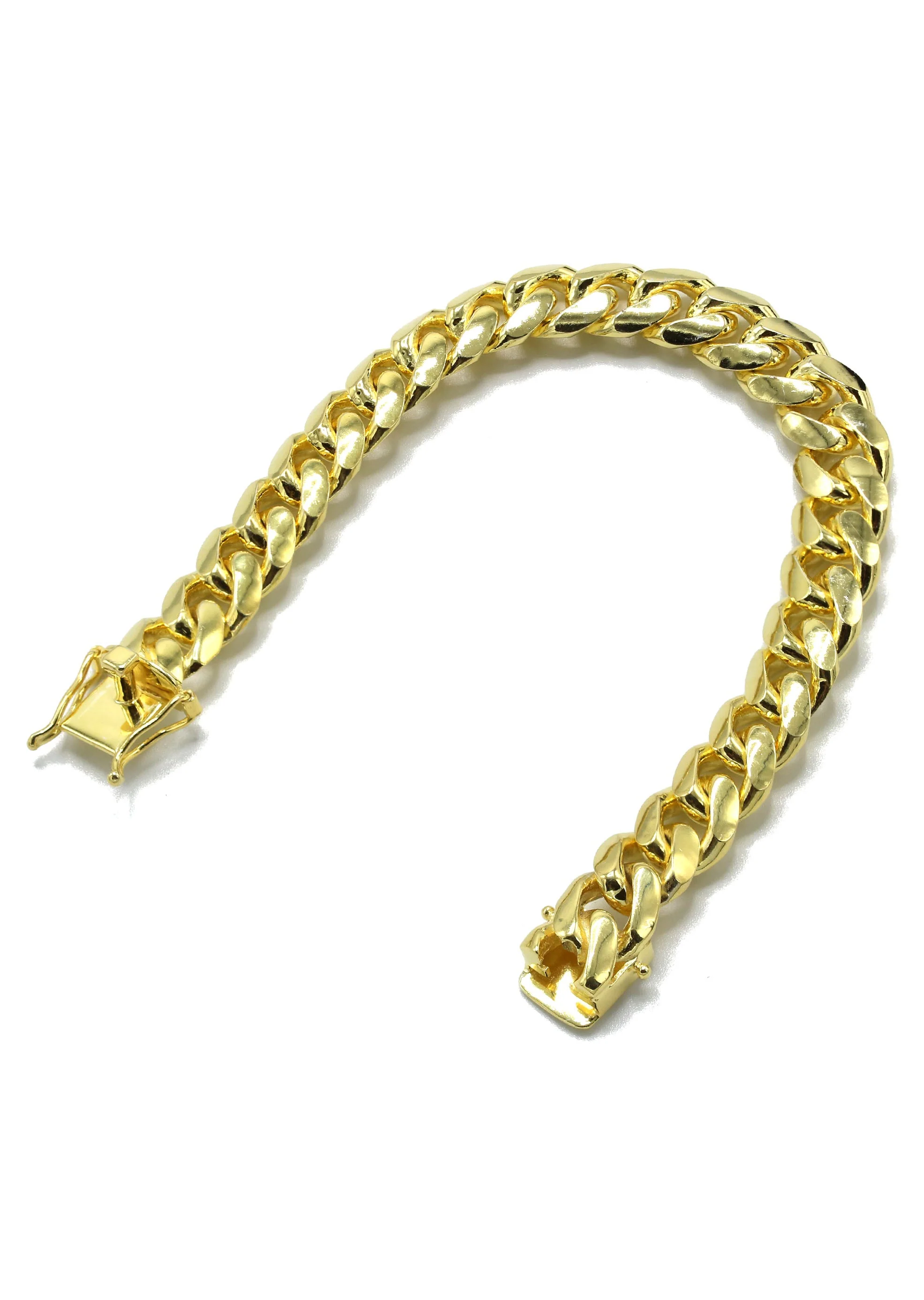 Silver Gold Miami Cuban Link Bracelet - Image 3