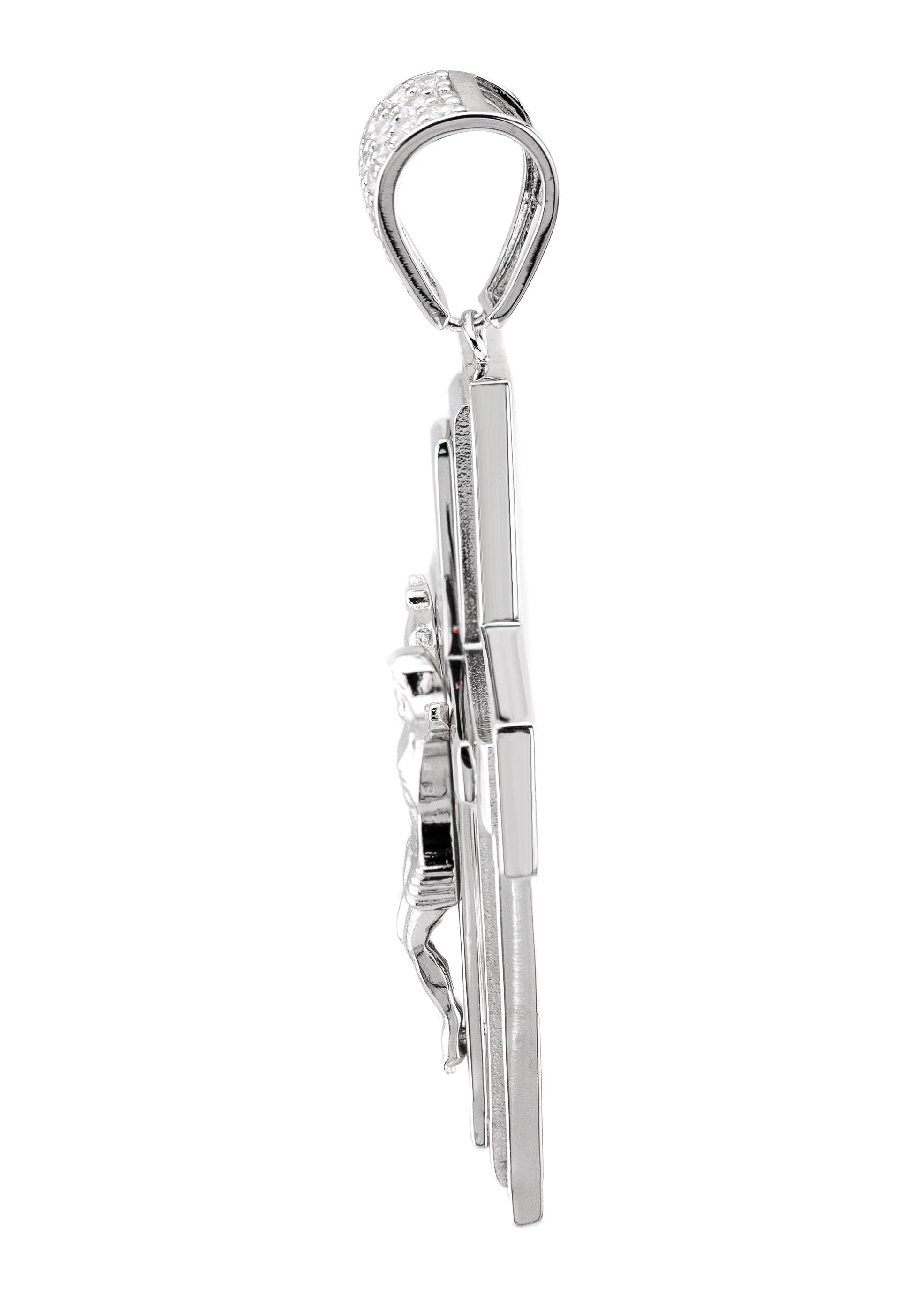 Silver Pendant - White Gold Cross Pendant | Appx 8.2 Grams - Image 3