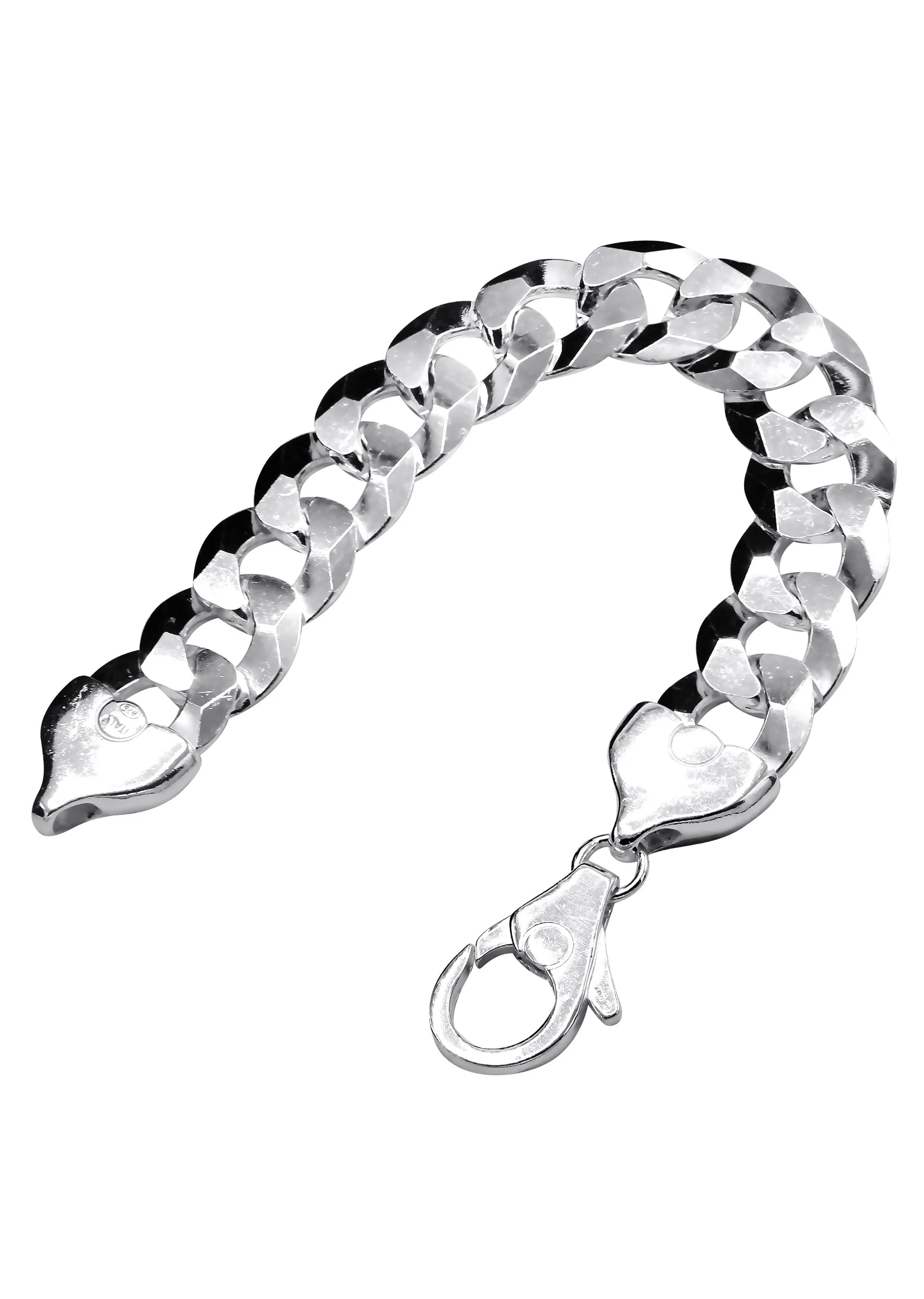 Silver White Curb Bracelet - Image 2