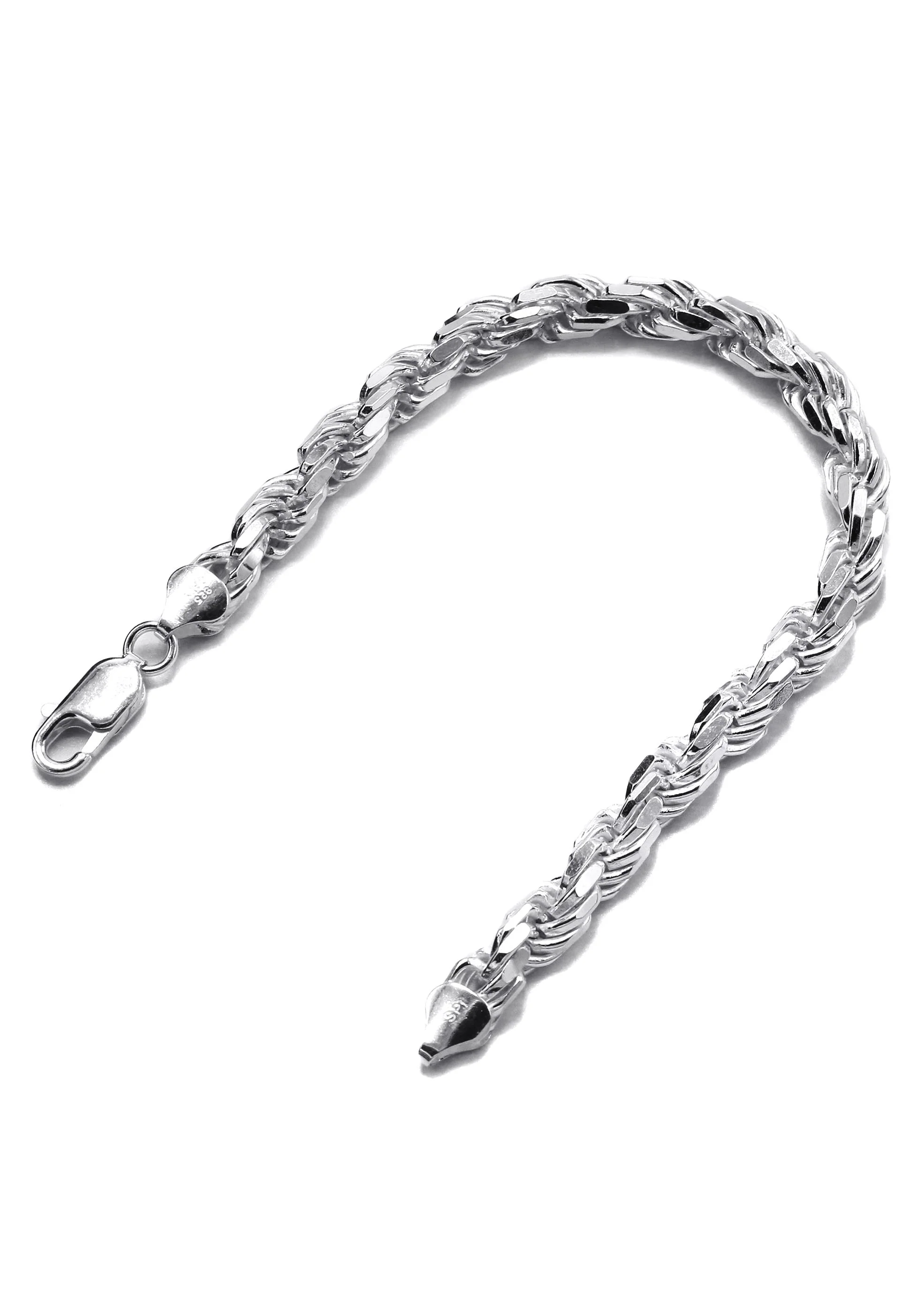 Silver White Rope Bracelet - Image 2