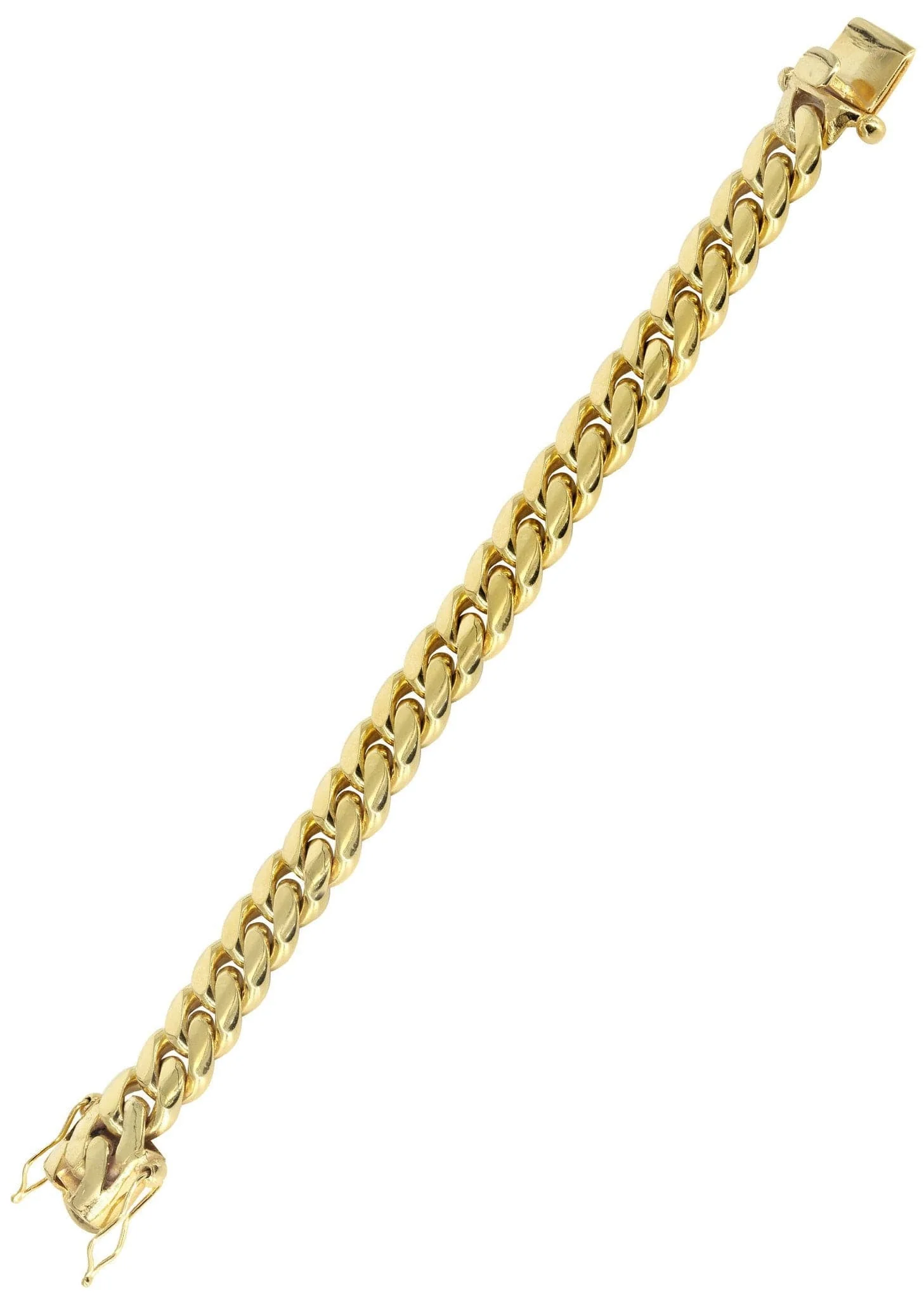 14K Gold Bracelet Solid Miami Cuban Link - Image 3