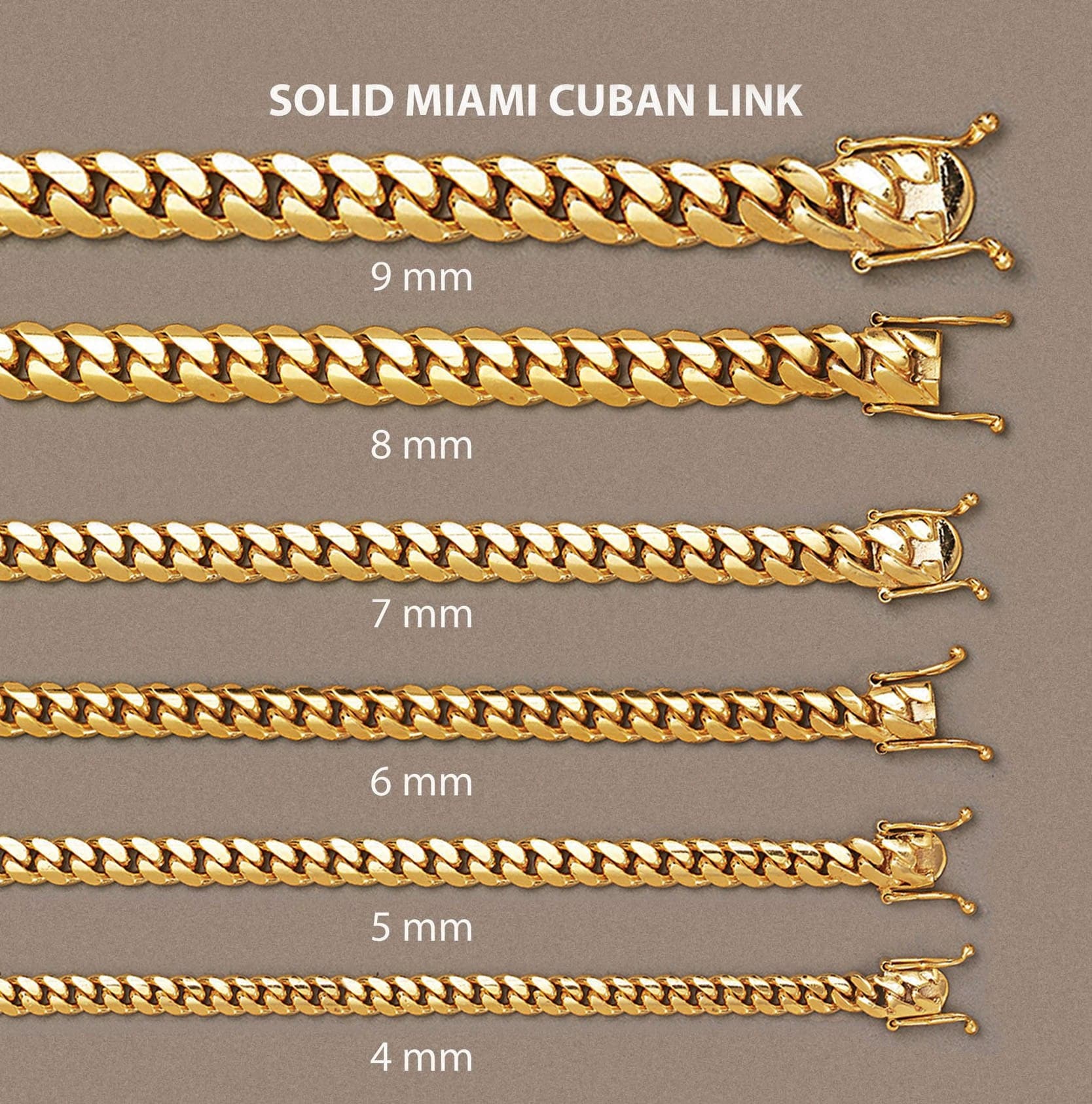 Solid Miami Cuban Link 10K Gold - Image 7