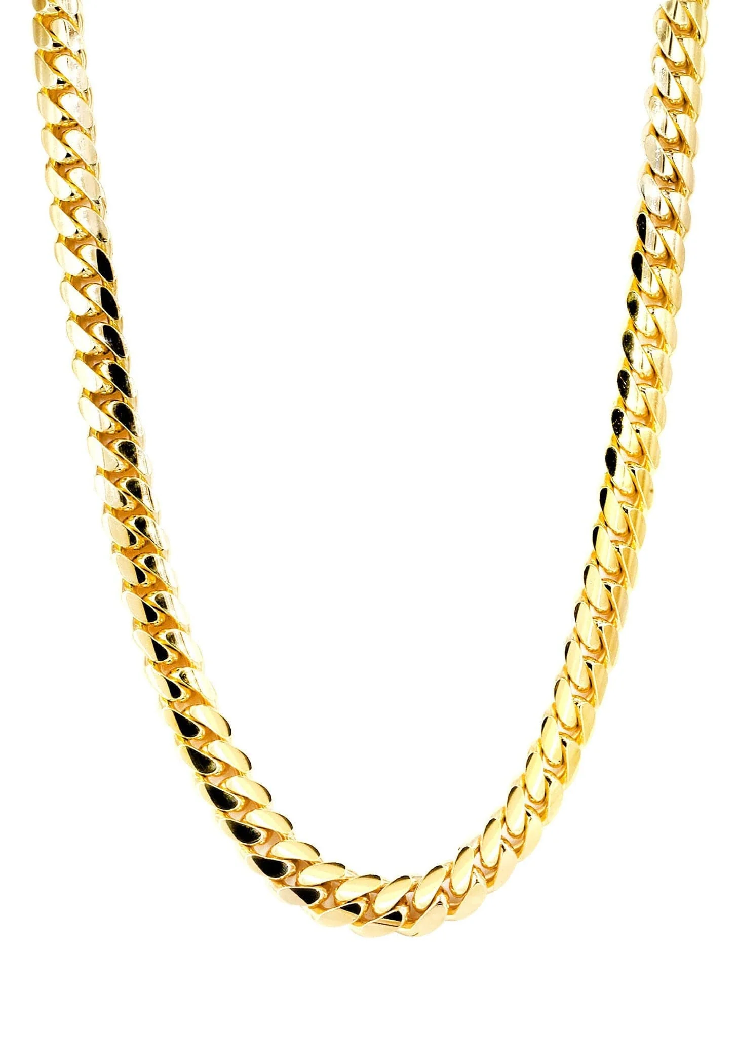 14K Gold Chain - Solid Miami Cuban Link Chain 14K Gold - Image 3