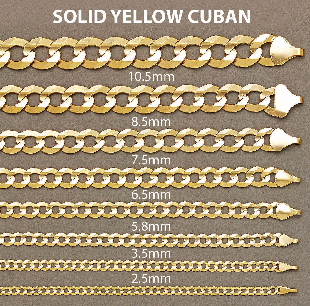 Solid Womens Cuban Link Bracelet 10K/14K Yellow Gold - Image 4
