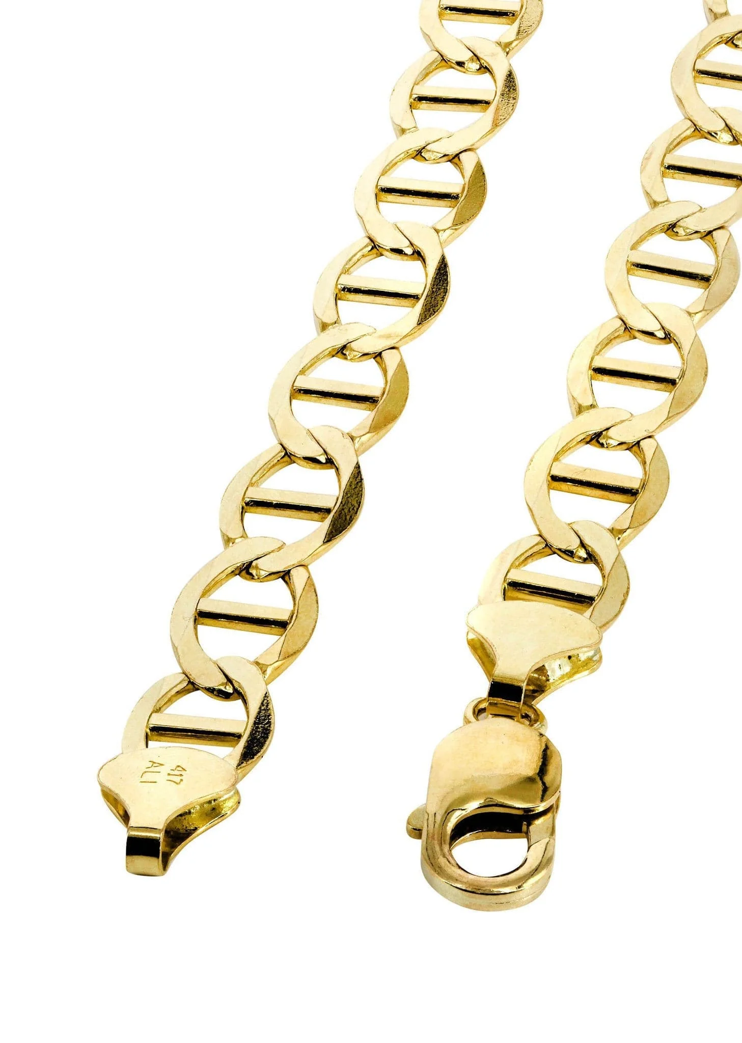 Solid Mariner Chain 14K Gold - Image 4