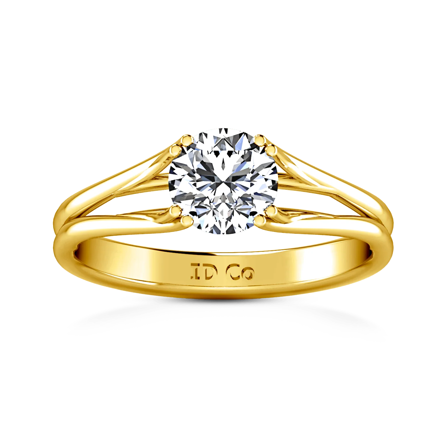 Solitaire Diamond Engagement Ring Adagio 14K Yellow Gold