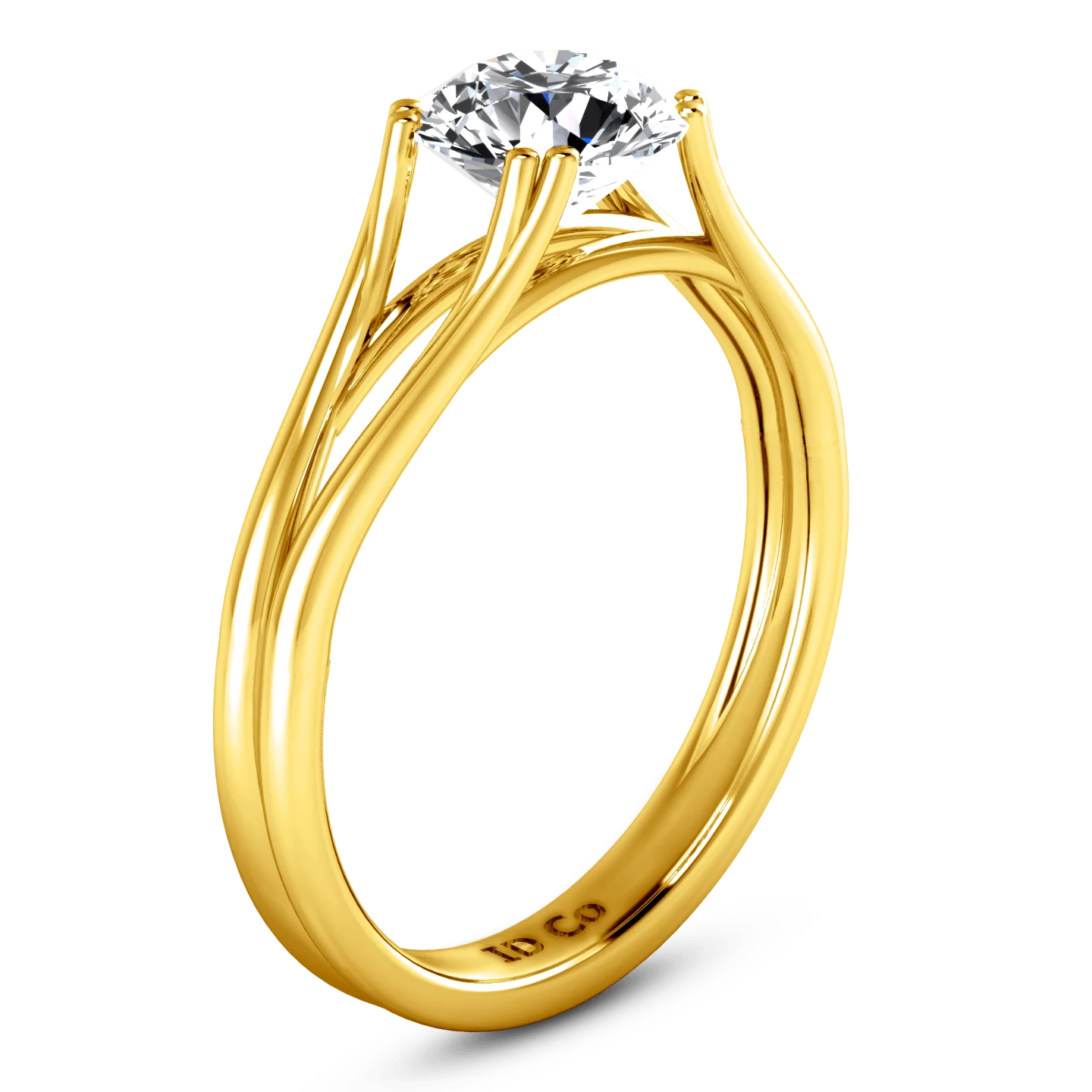Solitaire Diamond Engagement Ring Adagio 14K Yellow Gold - Image 2