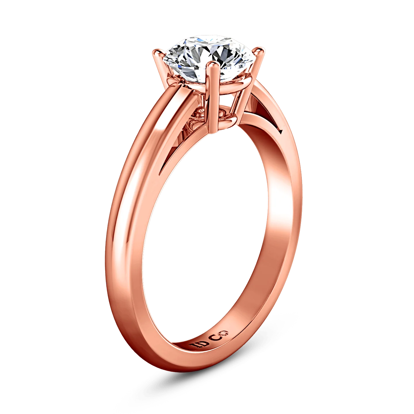 Solitaire Diamond Engagement Ring Avant 14K Rose Gold - Image 2