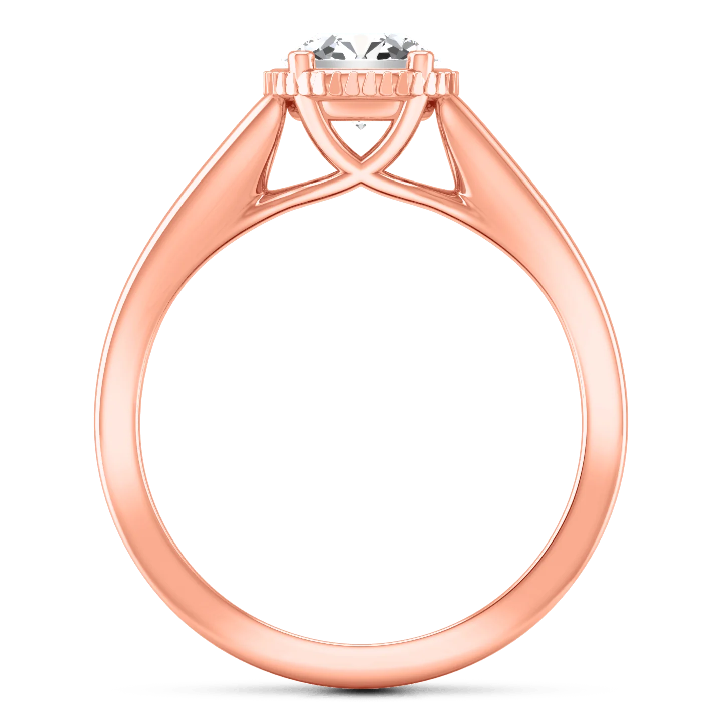 Solitaire Diamond Engagement Ring Carina  14K Rose Gold - Image 4
